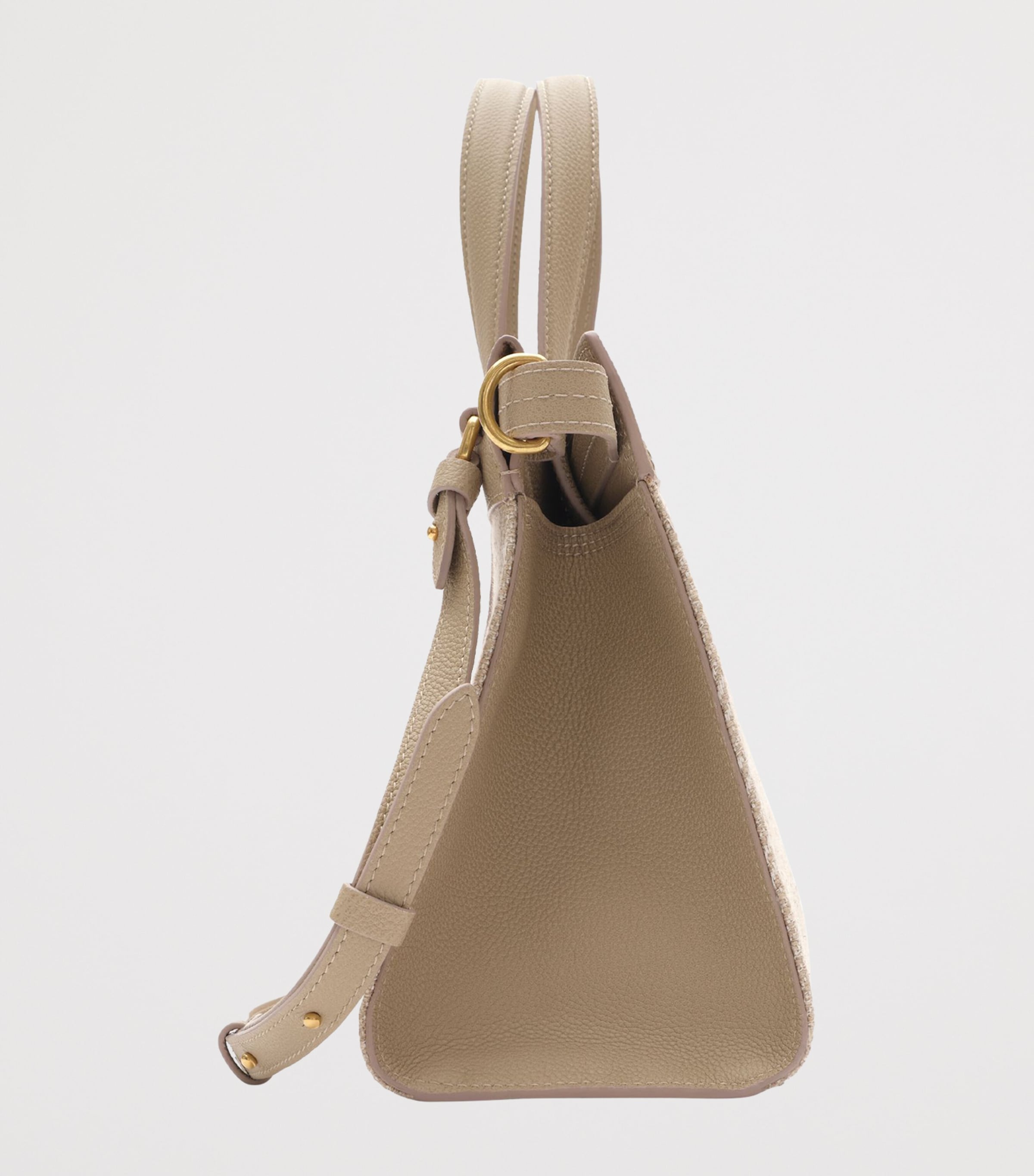 Burberry Small Linen-Cotton Cotswolds Tote Bag Natural Image 3