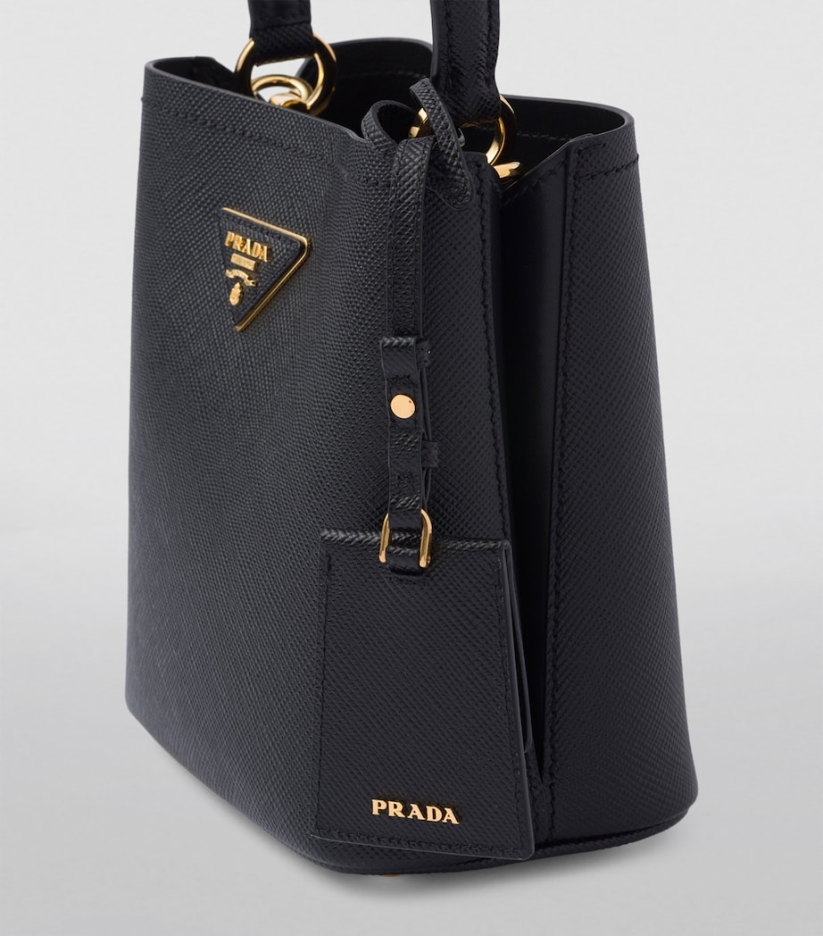 Small Leather Saffiano Panier Top-Handle Bag F0002 Image 8