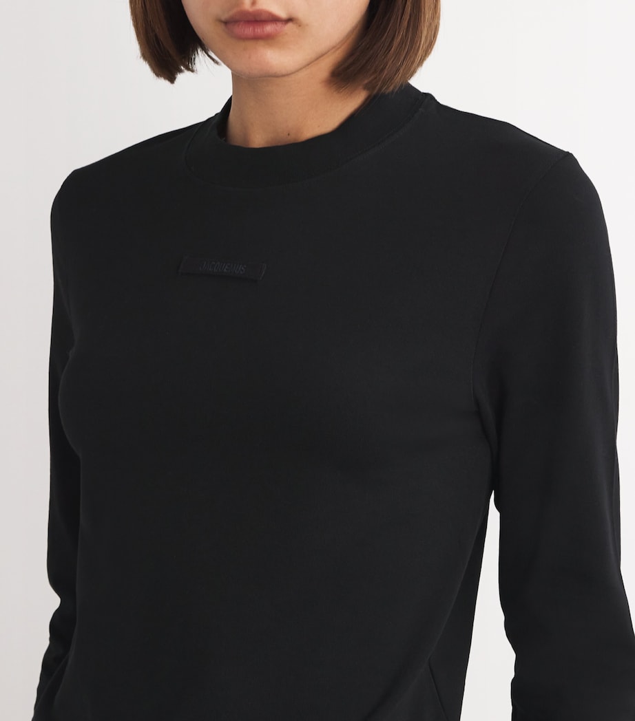 Stretch-Cotton Grosgrain Logo T-Shirt BLACK 990 Image 6