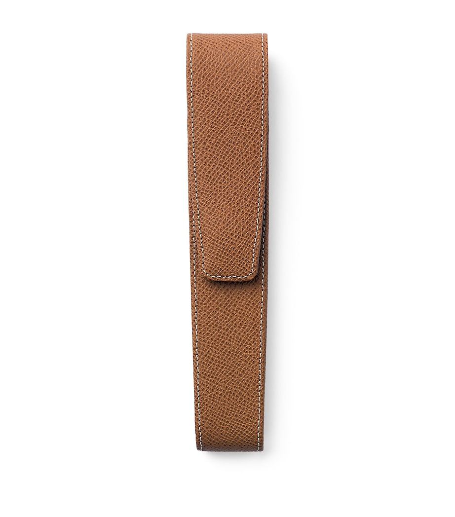 Leather Epsom 1-Pen Case BROWN Image 1