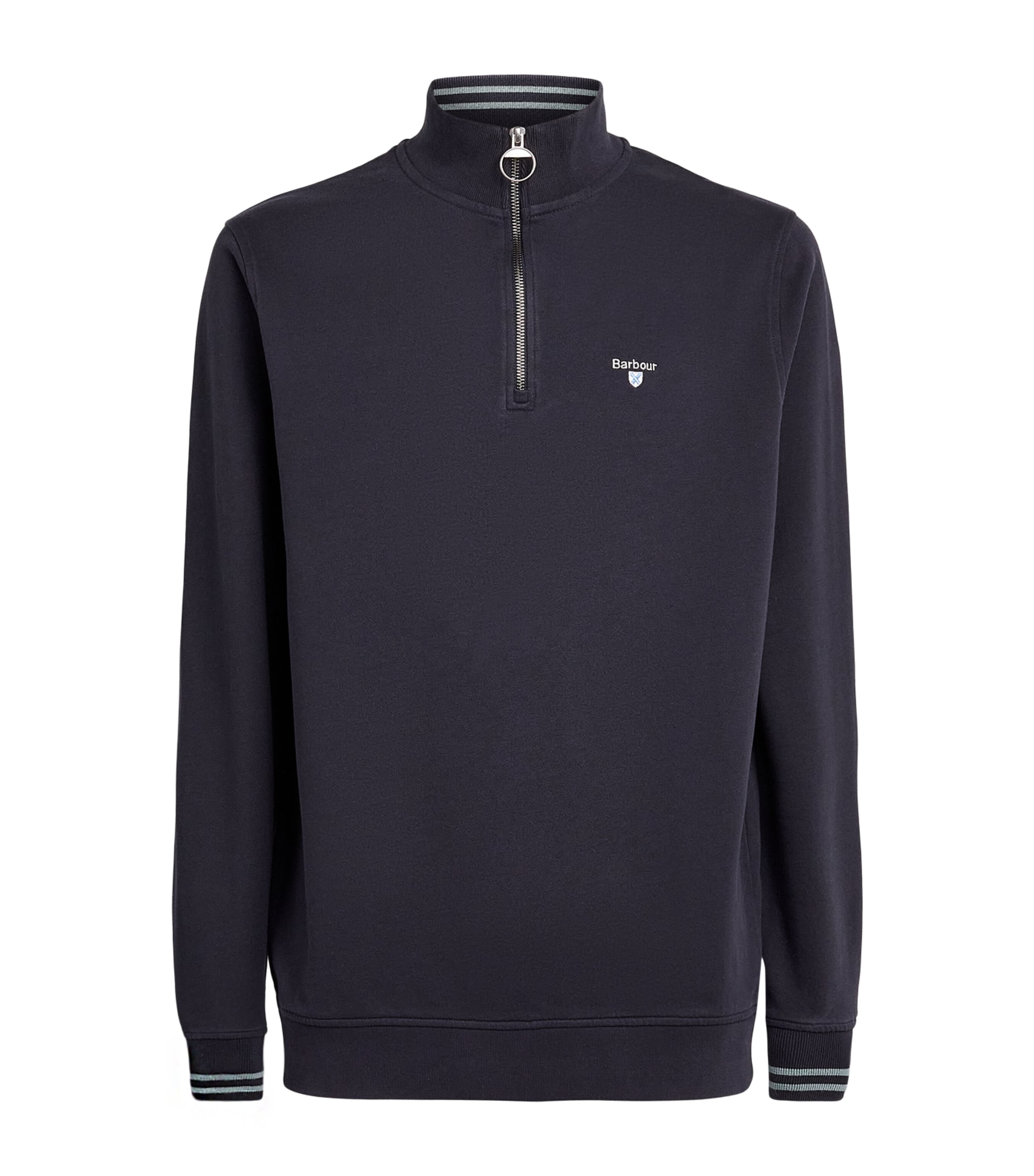 Barbour Mens Quarter-Zip Rosford Sweatshirt Dark Navy Image 1