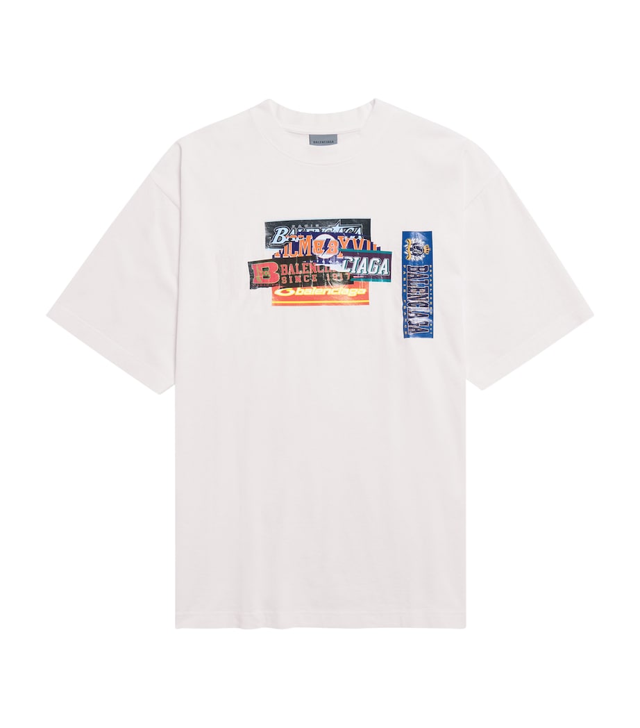 Balenciaga Mens Bumper Sticker T-Shirt Image 1