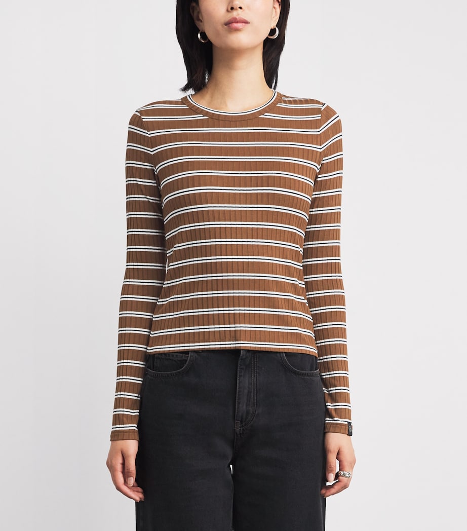 Ribbed Stripe Luca T-Shirt TOFFM Image 3