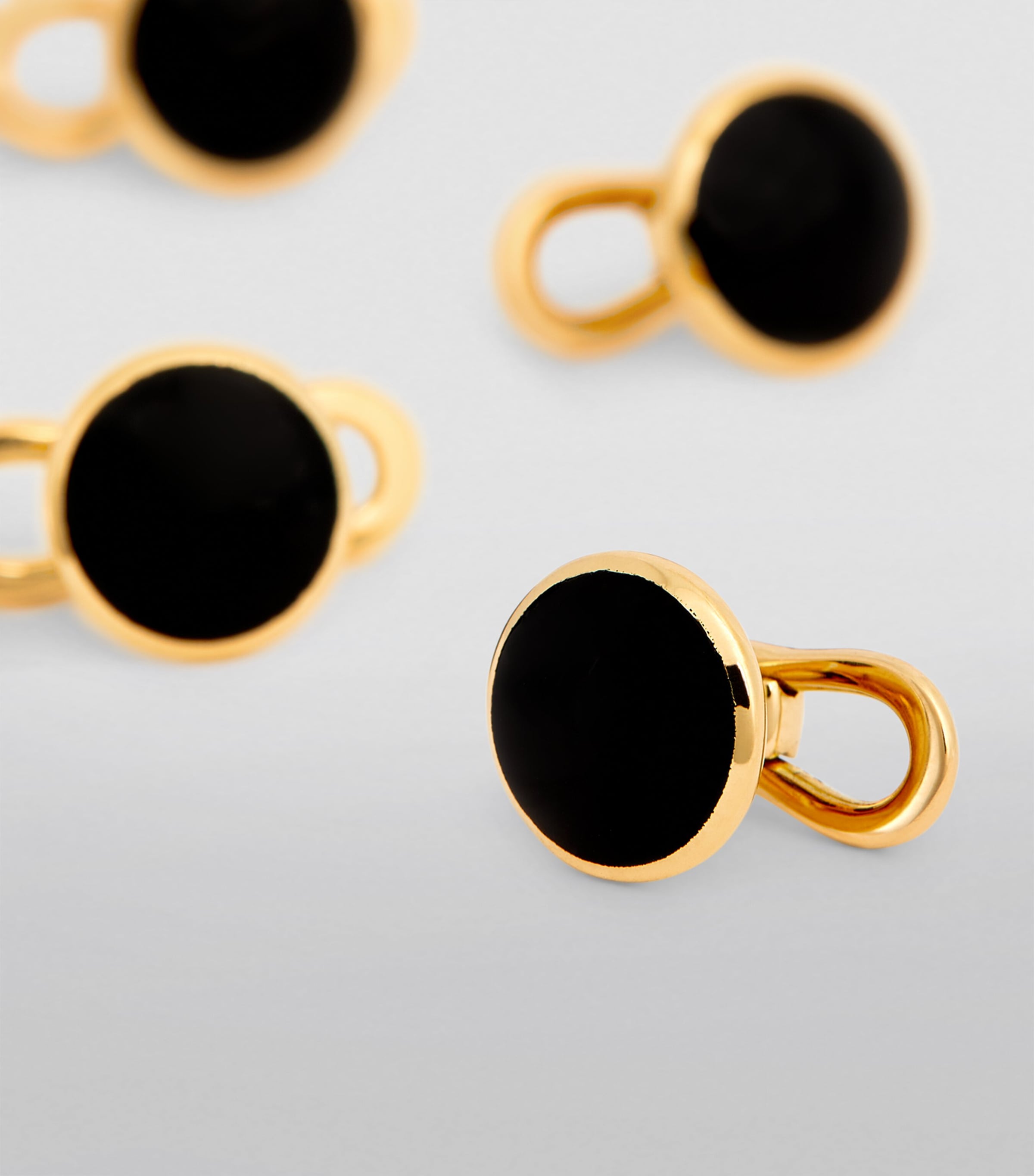 TOM FORD Yellow Gold and Onyx Cufflinks | Harrods US