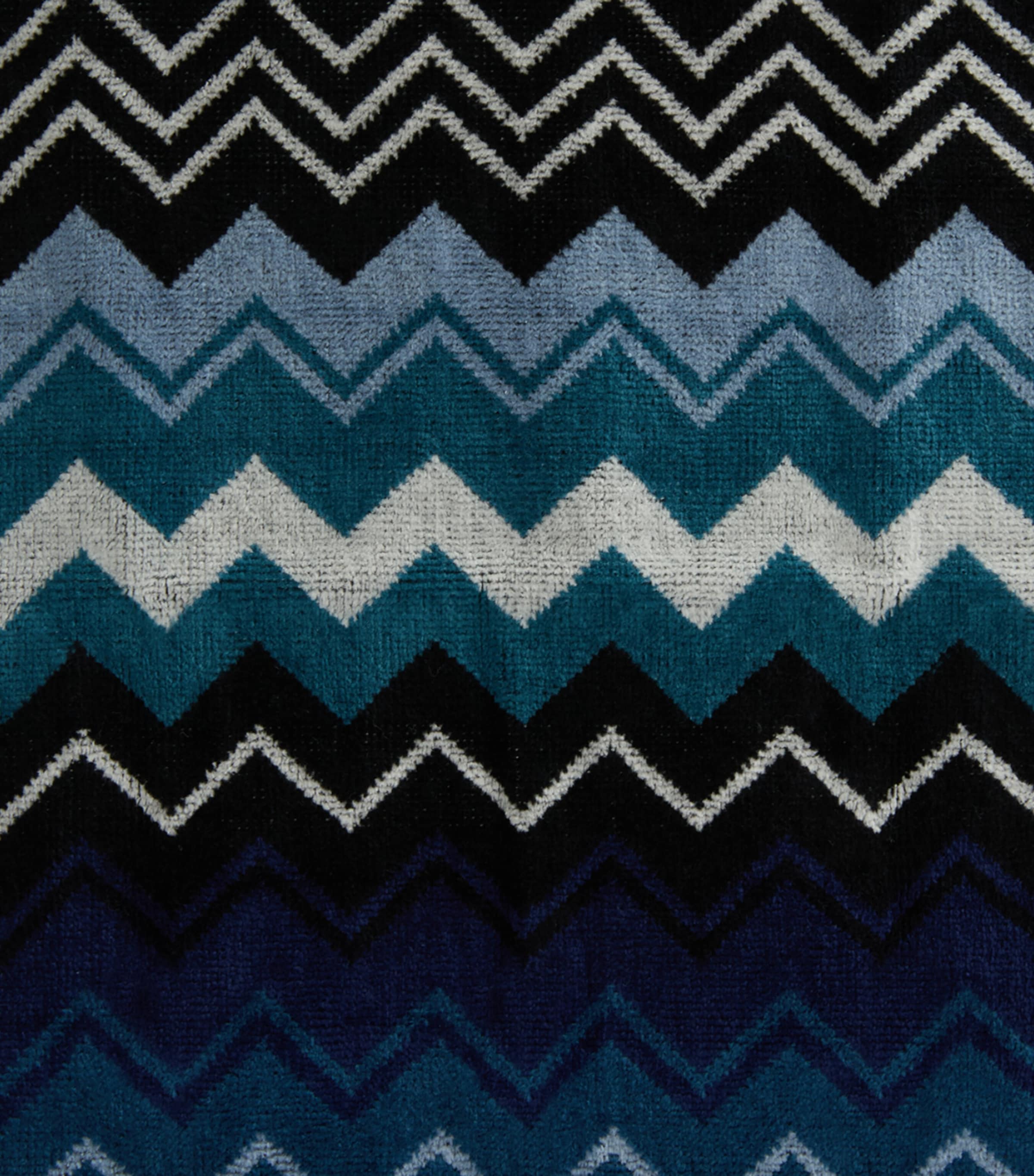Missoni Home Set of 6 Giacomo Facecloths (30cm x 30cm) Blue Image 4
