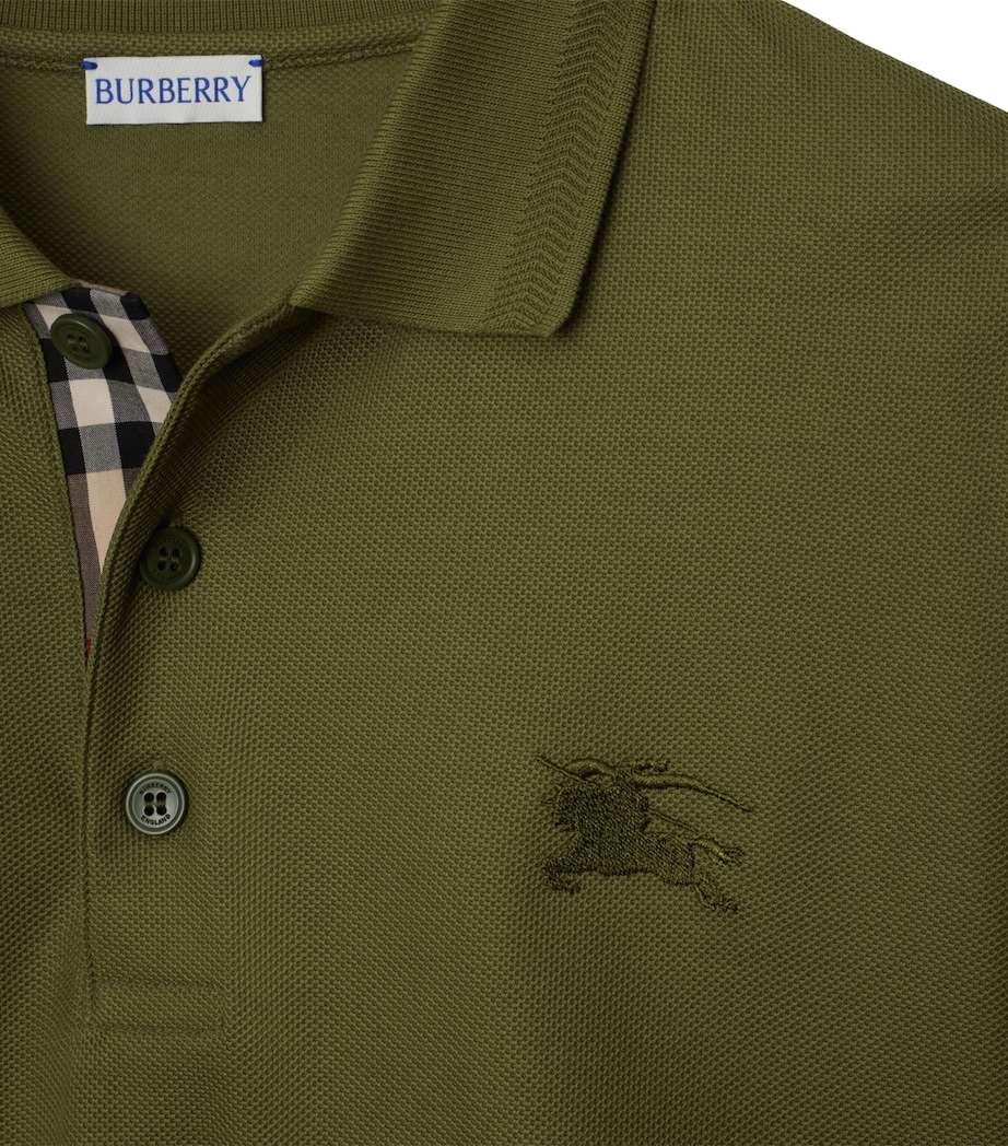 Cotton EKD -Embroidered Long-Sleeve Polo Shirt OLIVE Image 5