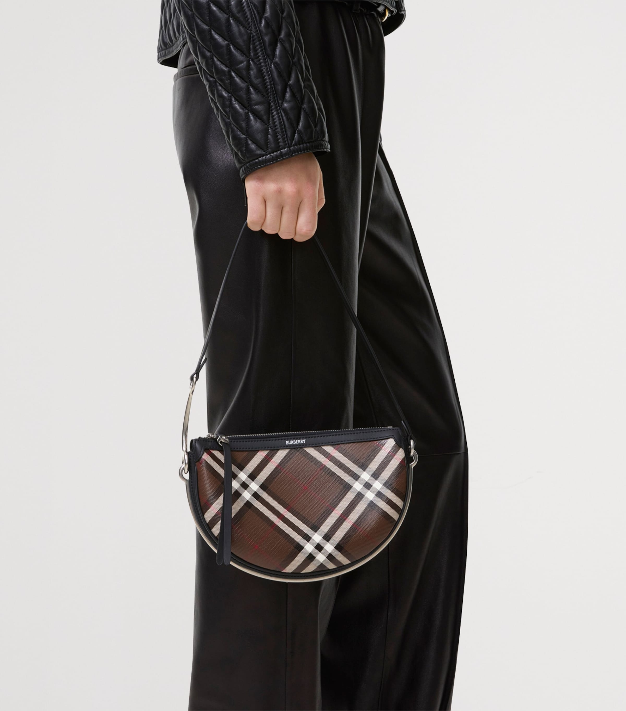 Burberry Small Bridle Saddle Bag Chocolate Brown Image 3