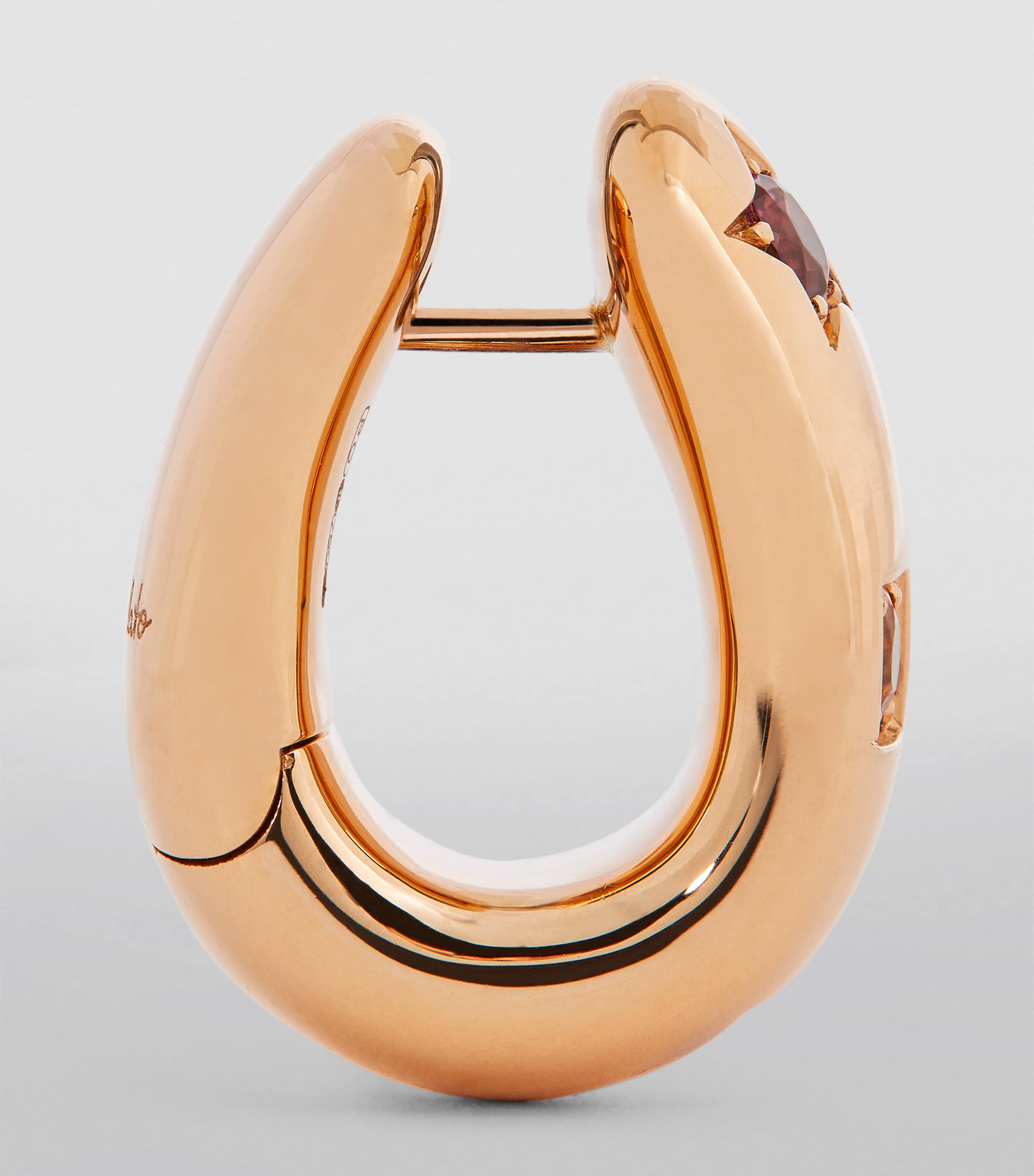 Rose Gold and Multicoloured Gemstone Iconica Earrings 000VA Image 3