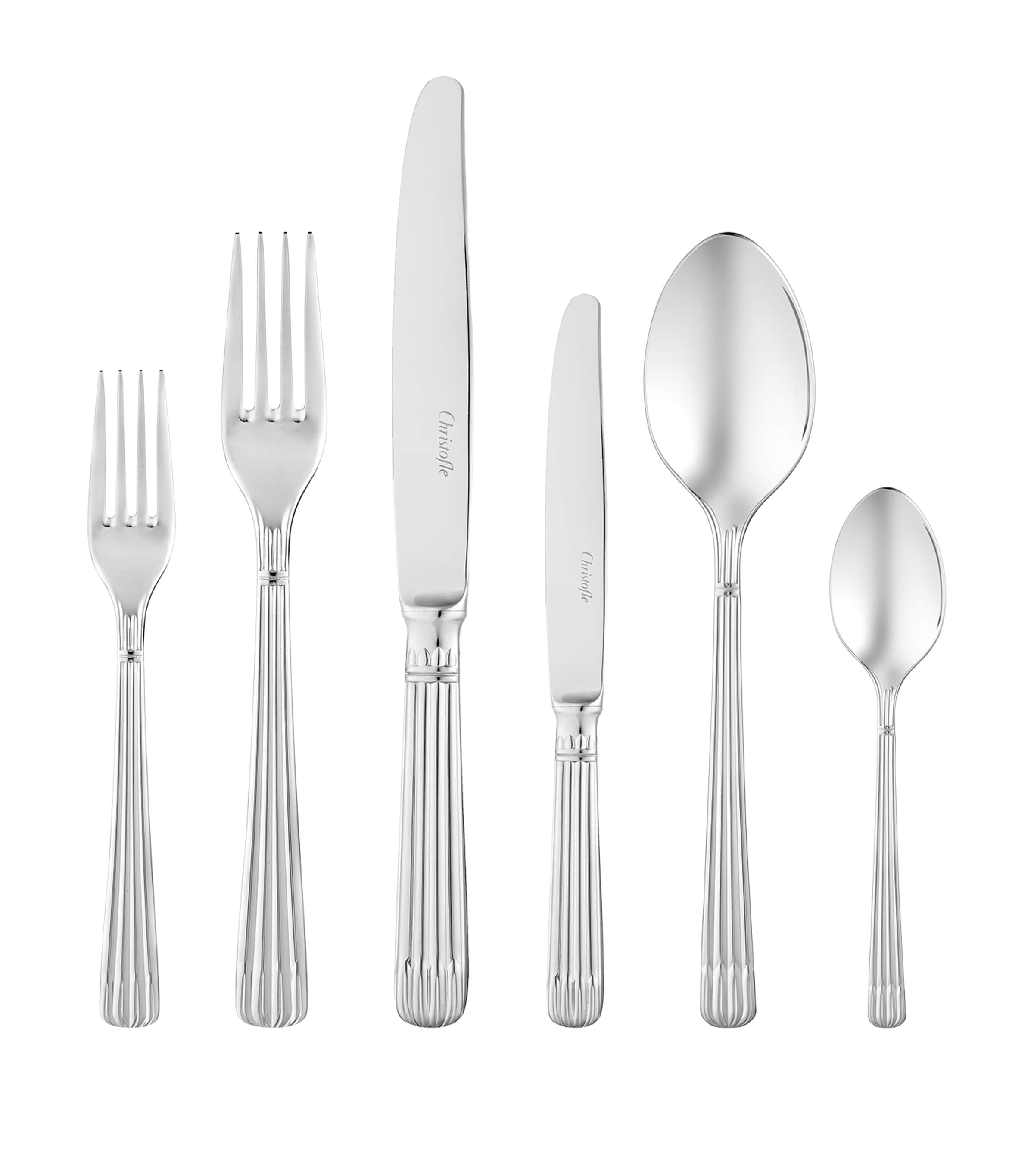 Christofle Stainless Steel Osiris 24-Piece Cutlery Set Silver Image 1