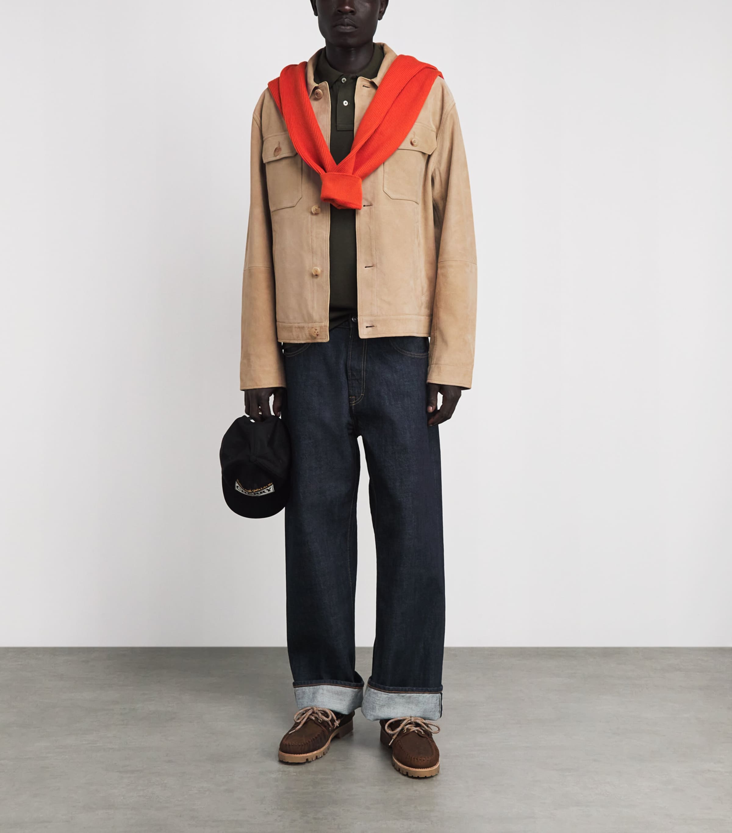 Polo Ralph Lauren Mens Suede Jacket Cafe Tan Suede Image 2