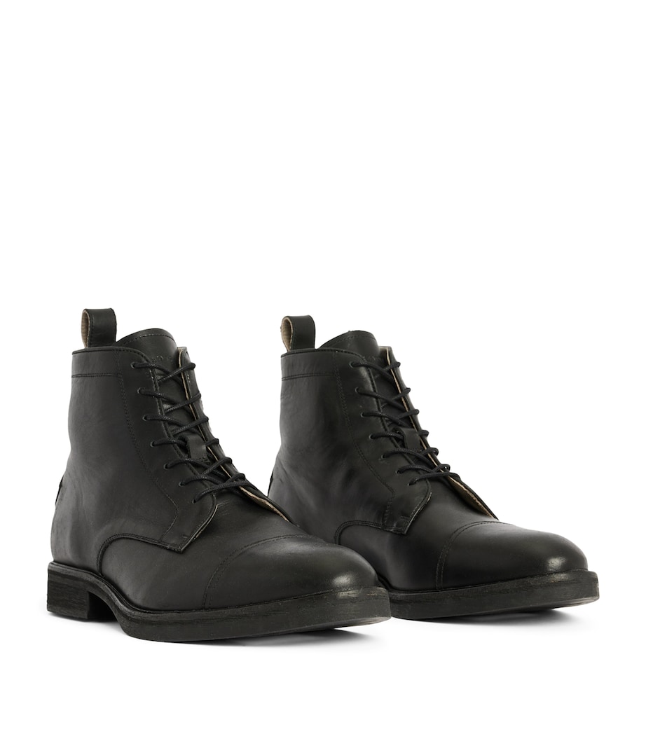 AllSaints Leather Drago Boots Black Image 3