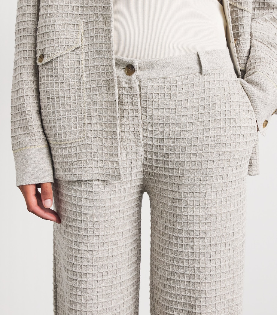 Guest In Residence Womens Linen-Silk Waffle Work Trousers Cream/sandstone Image 3