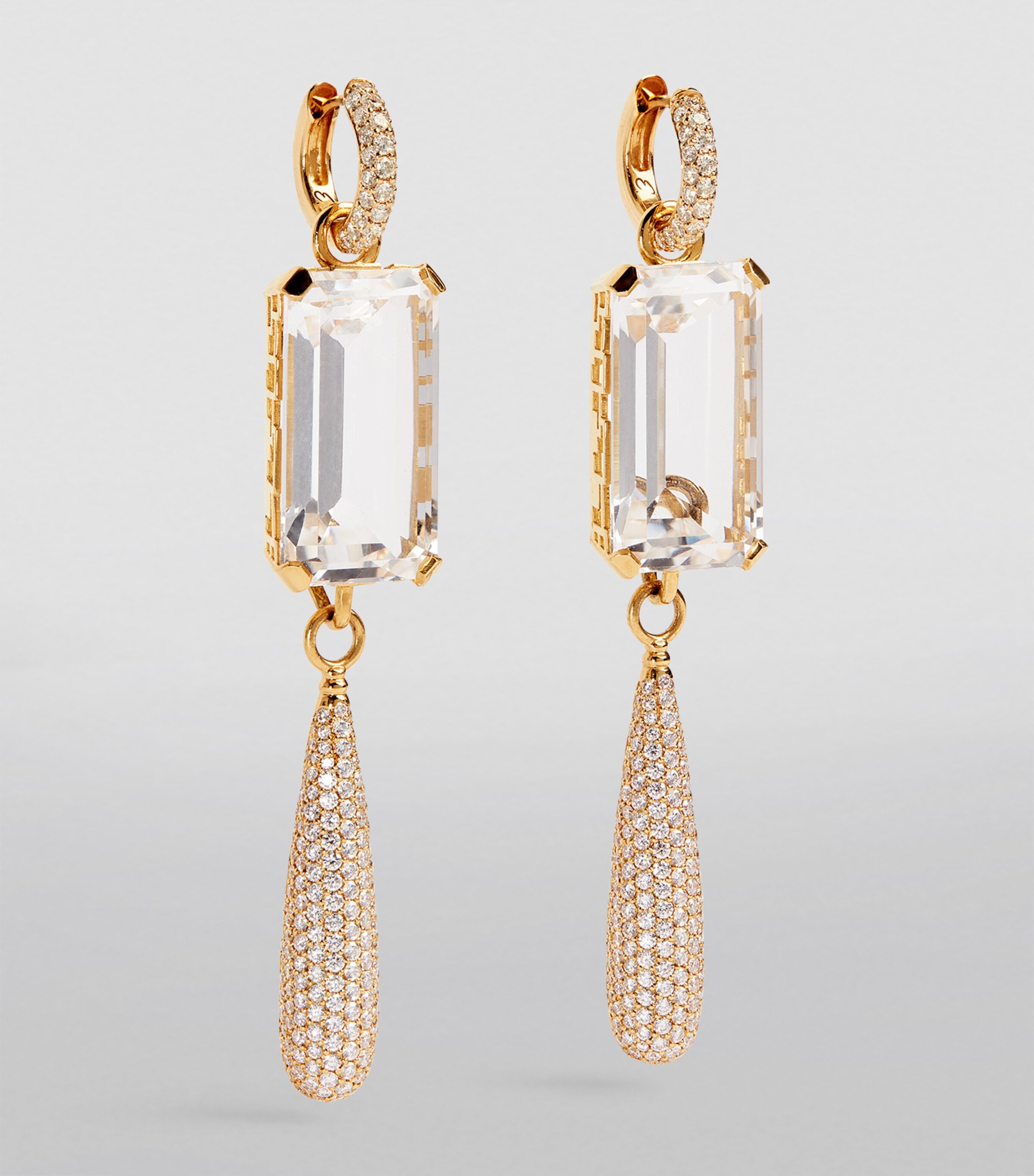 Yellow Gold and Diamond NY-66 Drop Earrings YELLOW GOLD Image 3