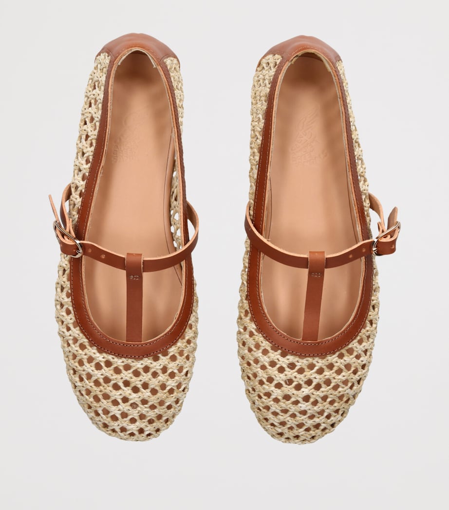 Ancient Greek Sandals Woven Aerati Ballet Flats Beige Image 4