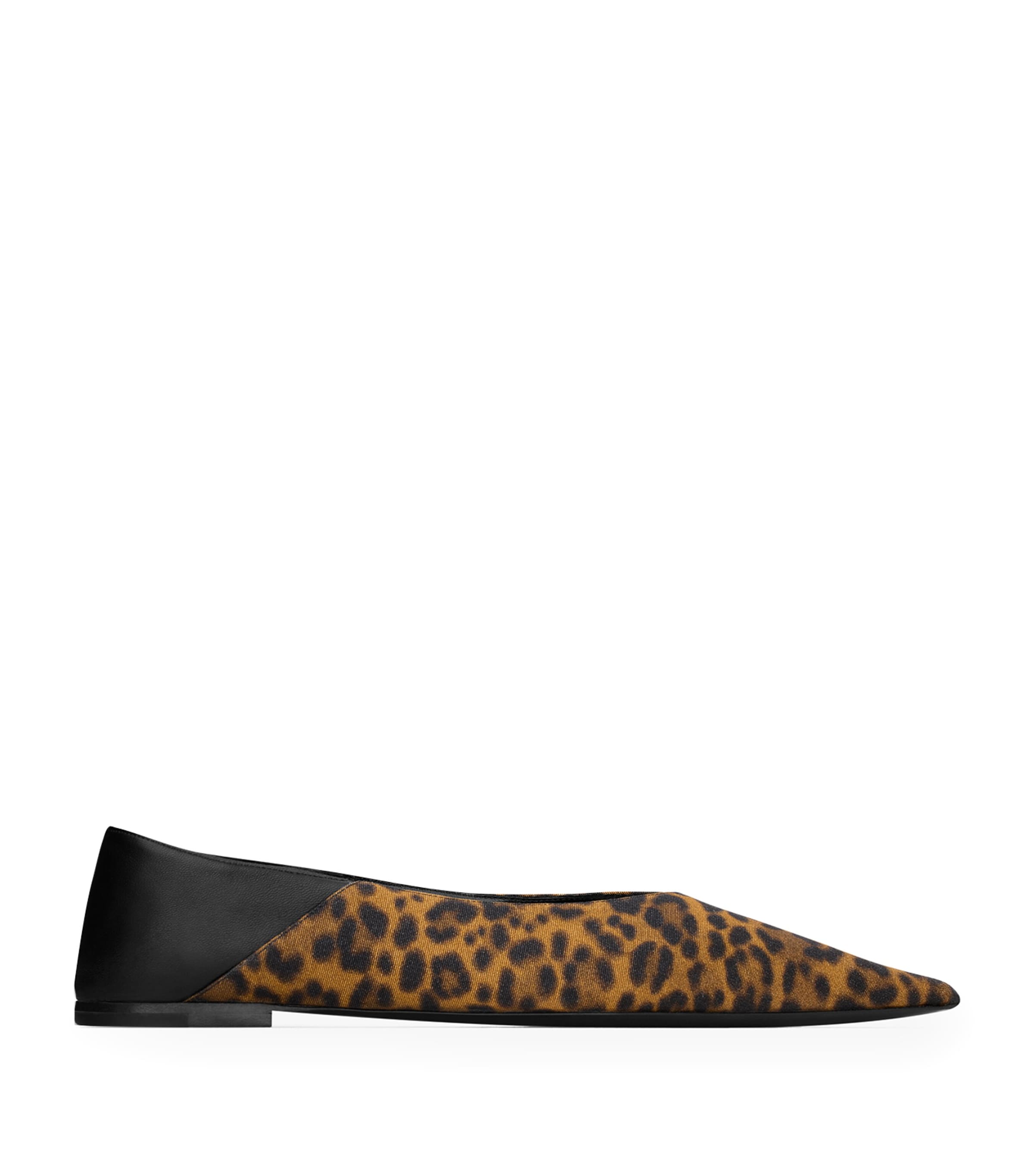 Saint Laurent Zaza Ballet Flats In Brown