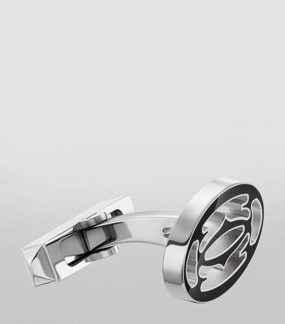 Cartier Sterling Silver C de Cartier Cufflinks Black Image 2