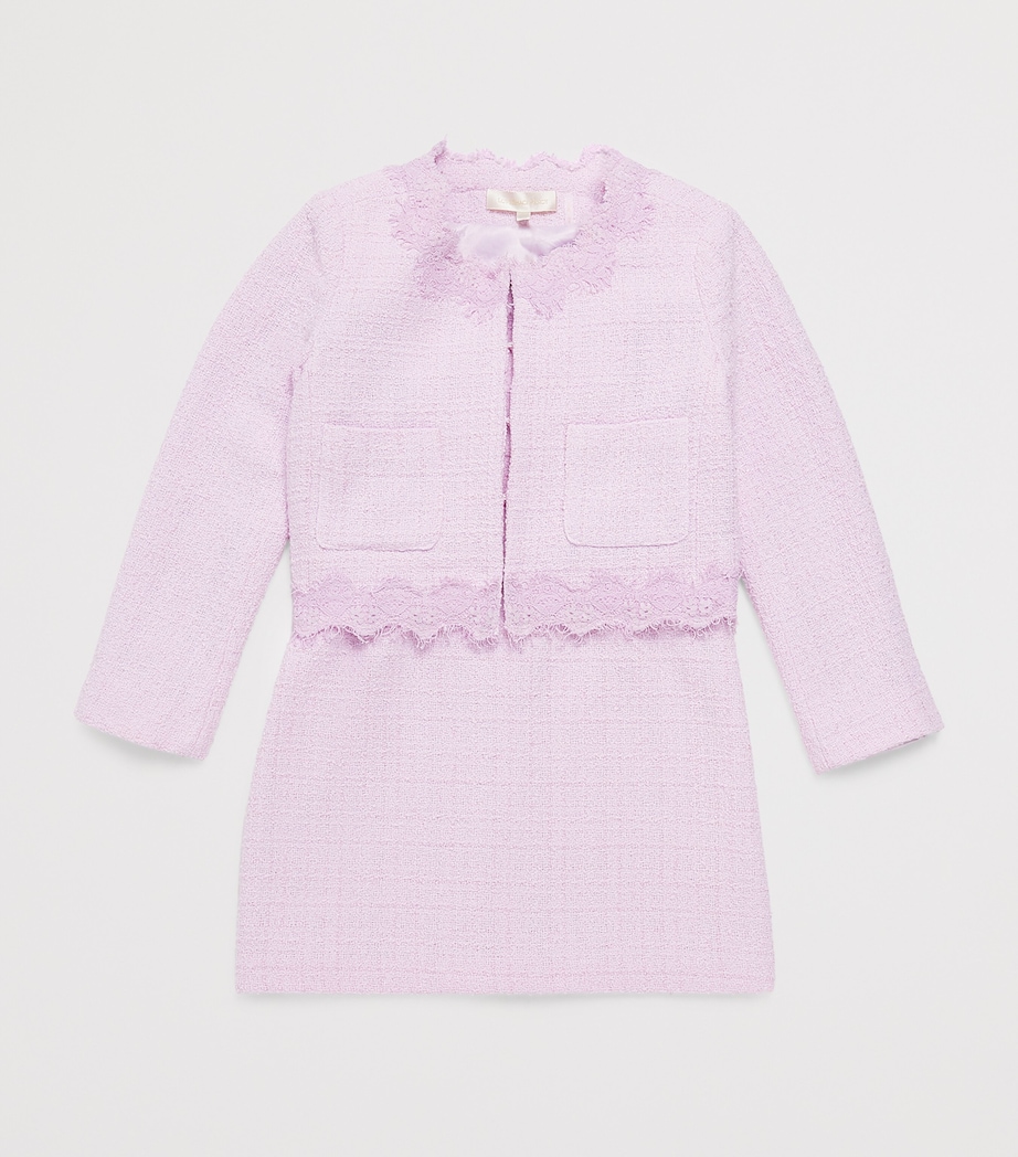 LoveShackFancy Lace-Trim Tweed Erina Jacket (8-14 Years) Image 3
