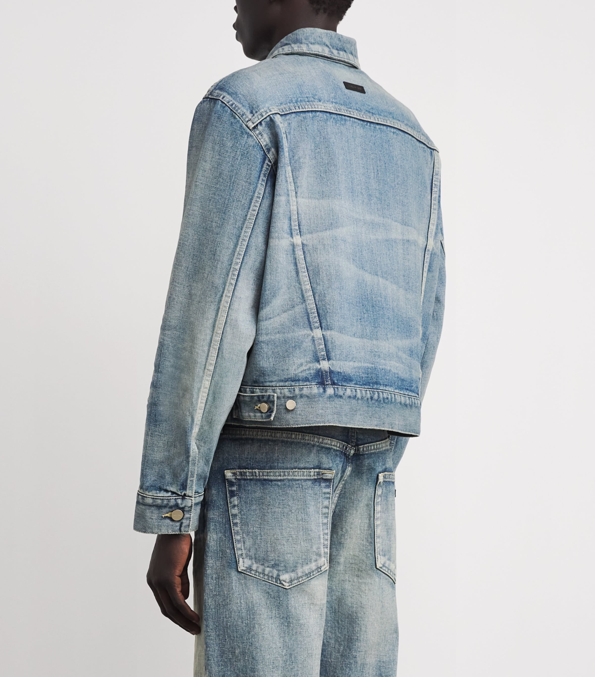 Fear Of God Mens Cropped Denim Jacket Vintage Indigo Image 5