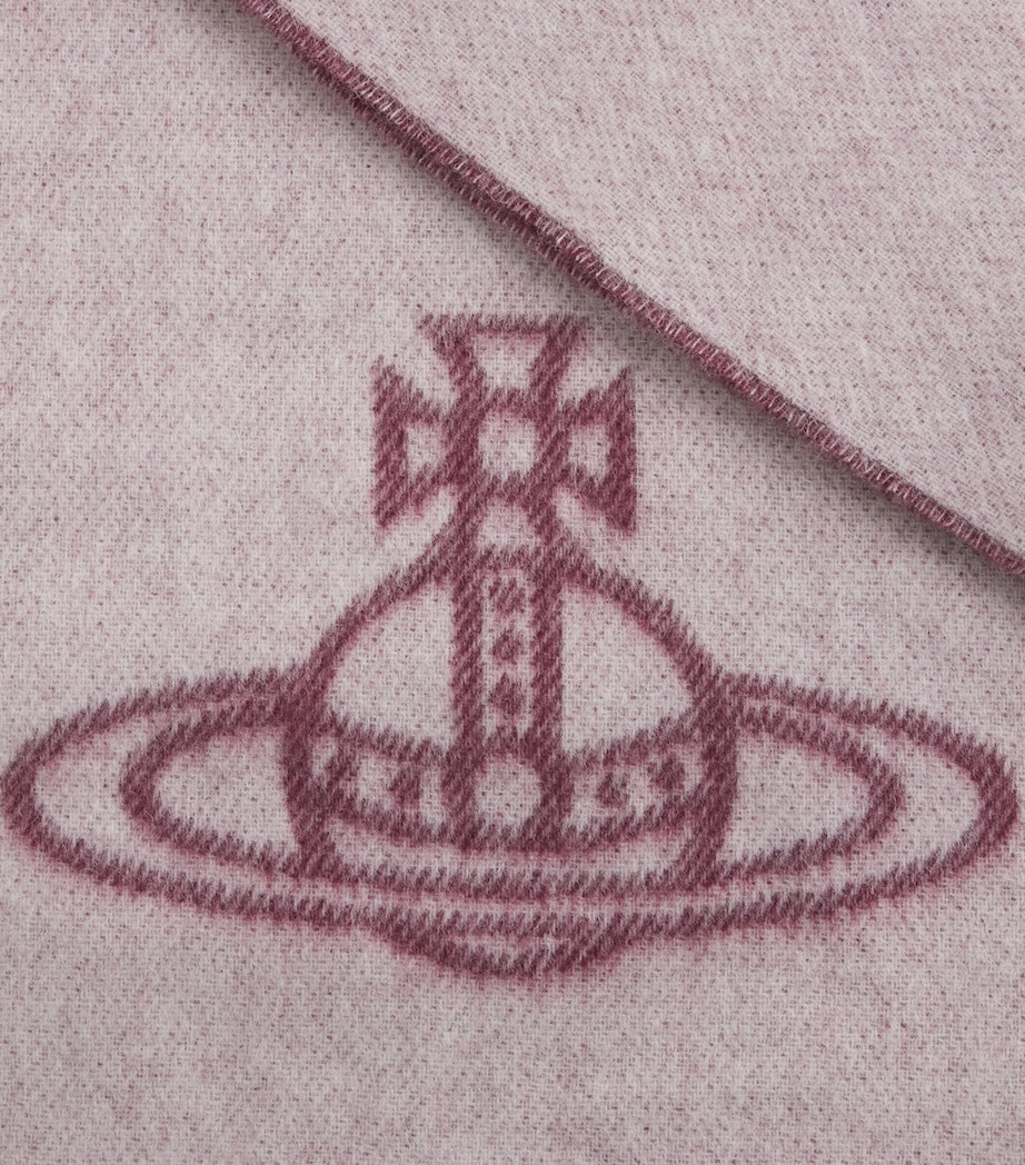 Vivienne Westwood Wool Orb Scarf Bordeaux Image 4