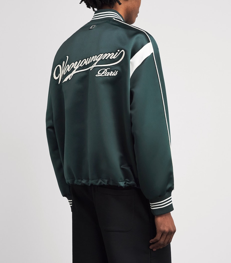 Wooyoungmi Mens Logo Baseball Jacket Fresh Green Image 5