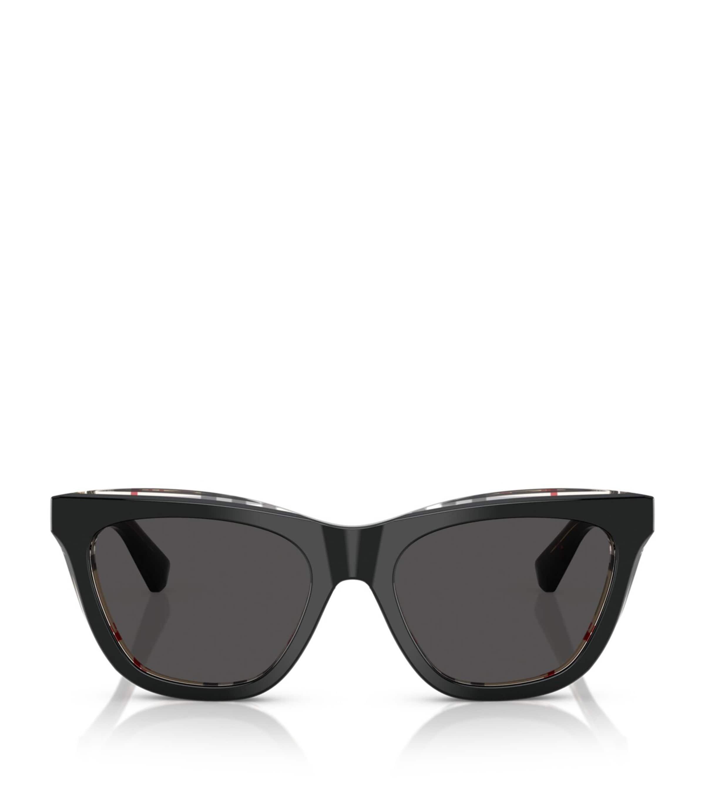 Burberry Acetate Wayfarer Sunglasses In Black