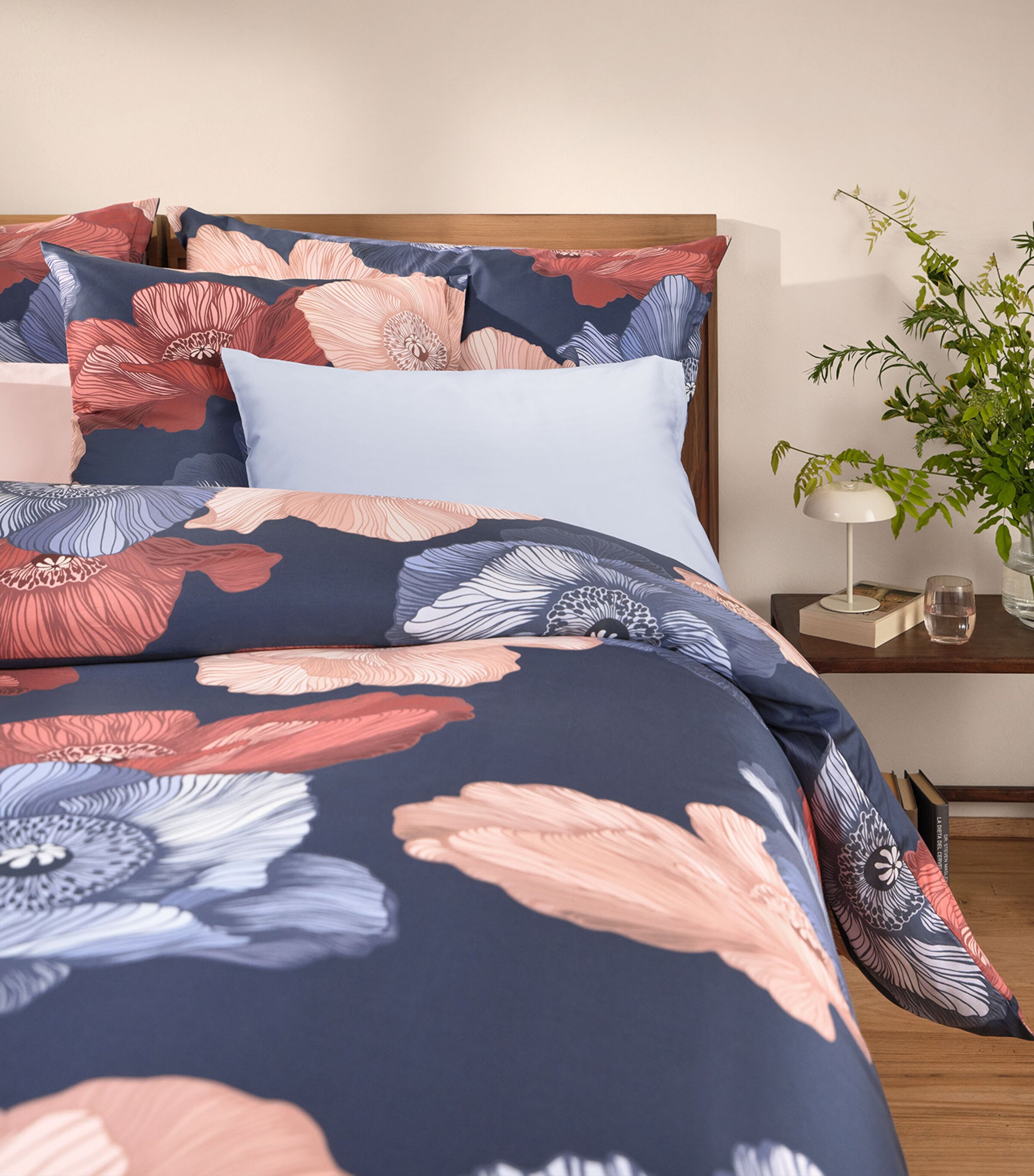 Schlossberg Cotton Mona Oxford Pillowcase (50cm x 75cm) Bleu Image 2