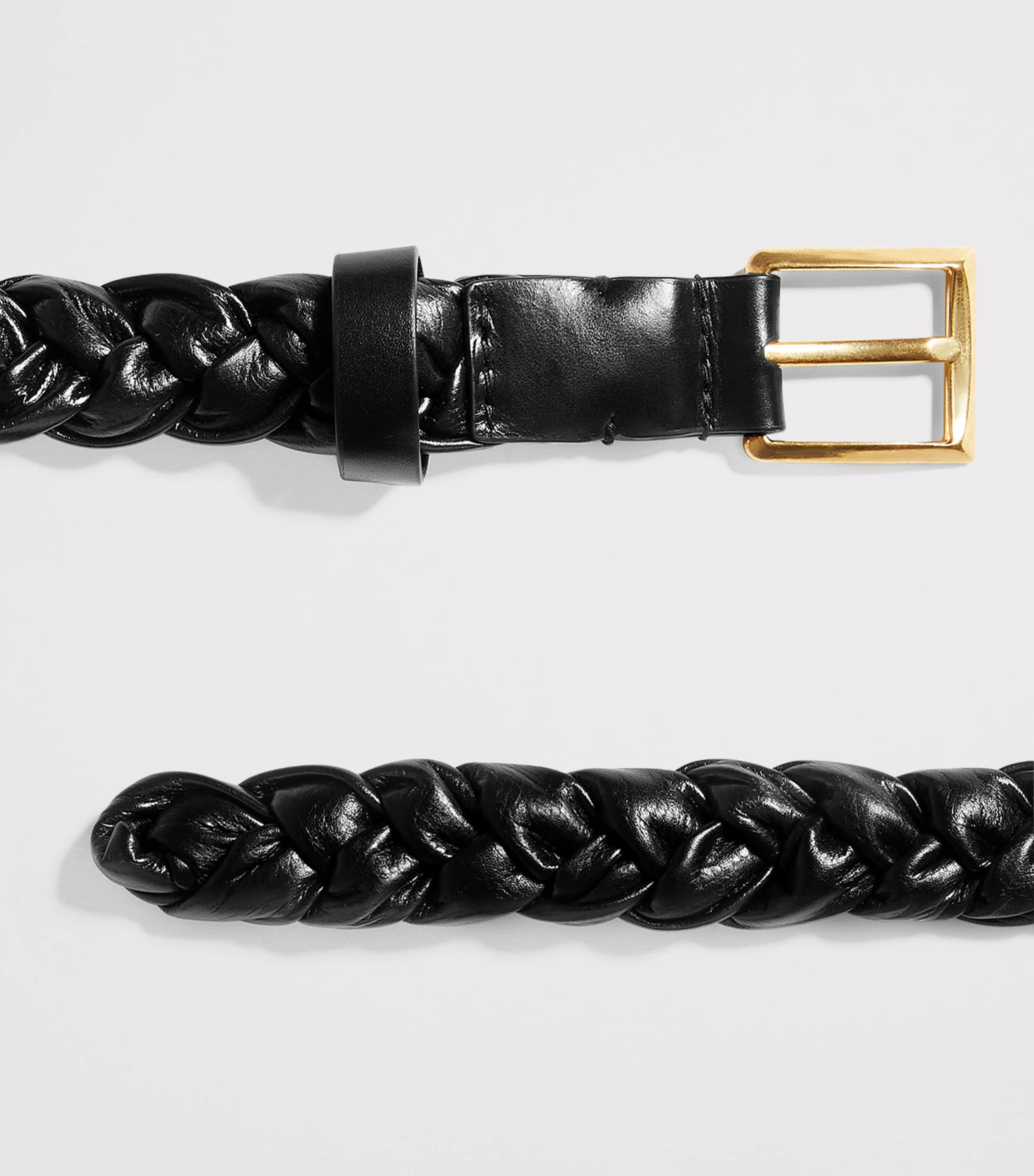 Bottega Veneta Leather Intreccio Solo Belt Image 3