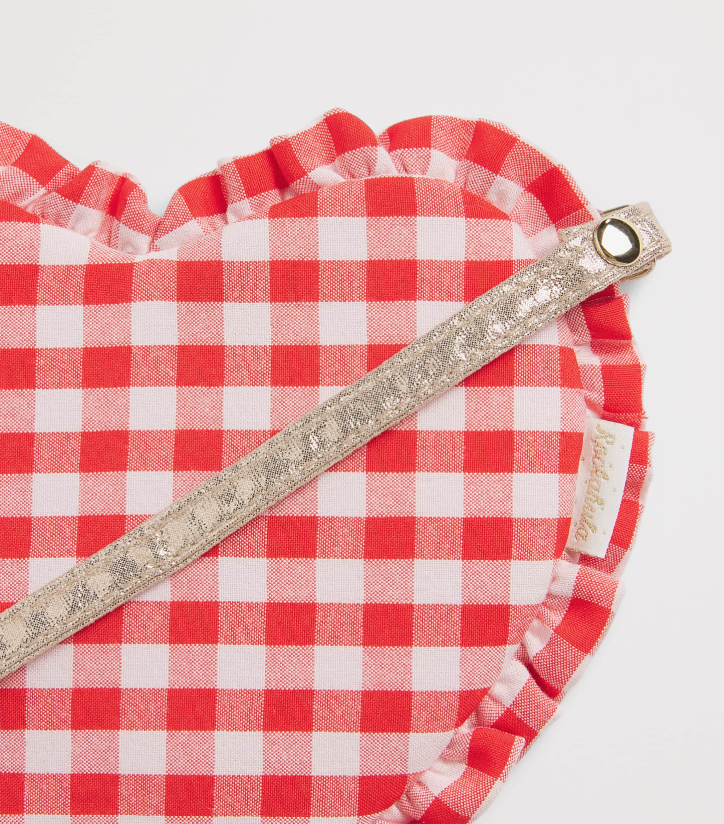 Rockahula Gingham Ruffle Heart Cross-Body Bag Red Image 4