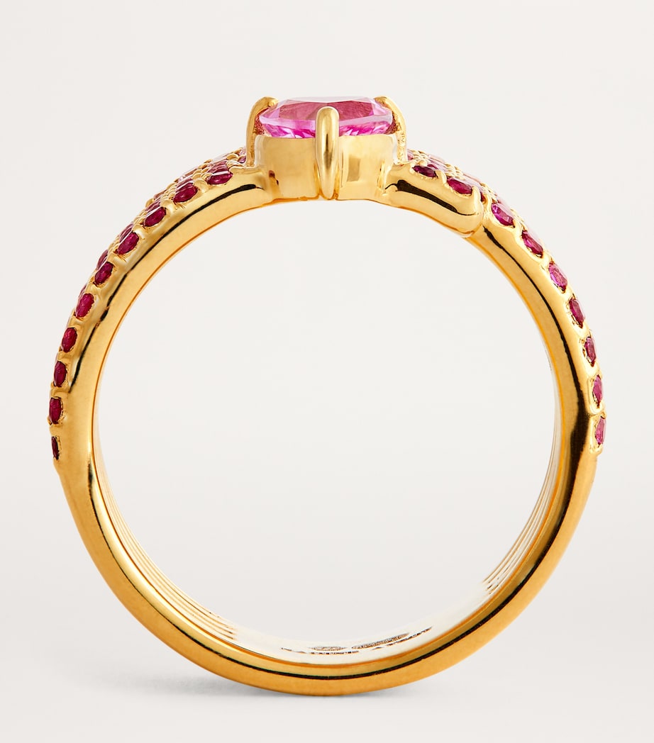 Nadine Aysoy Yellow Gold and Sapphire Le Cercle Ombré Ring Yellow Gold Image 3