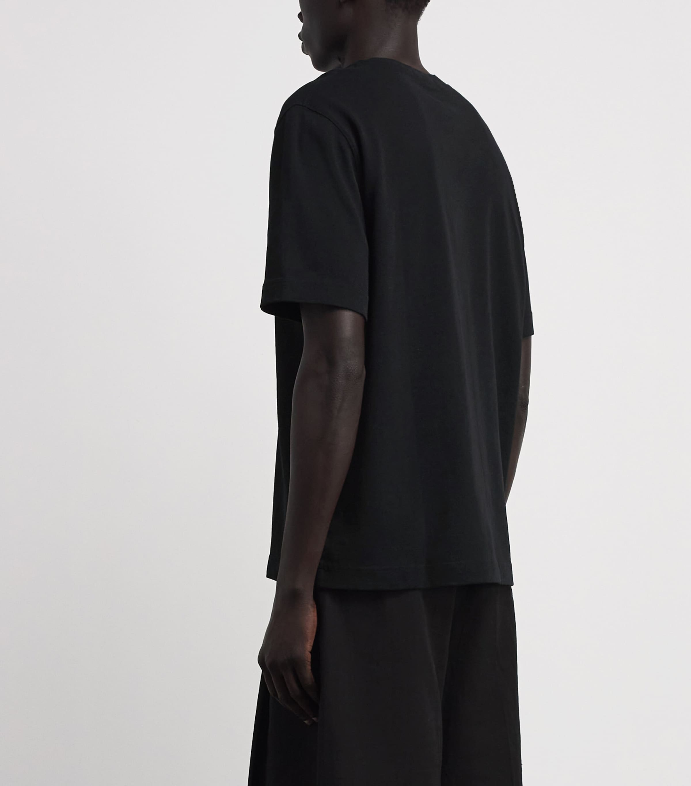 Jacquemus Mens Grosgrain Logo T-shirt Black Image 5