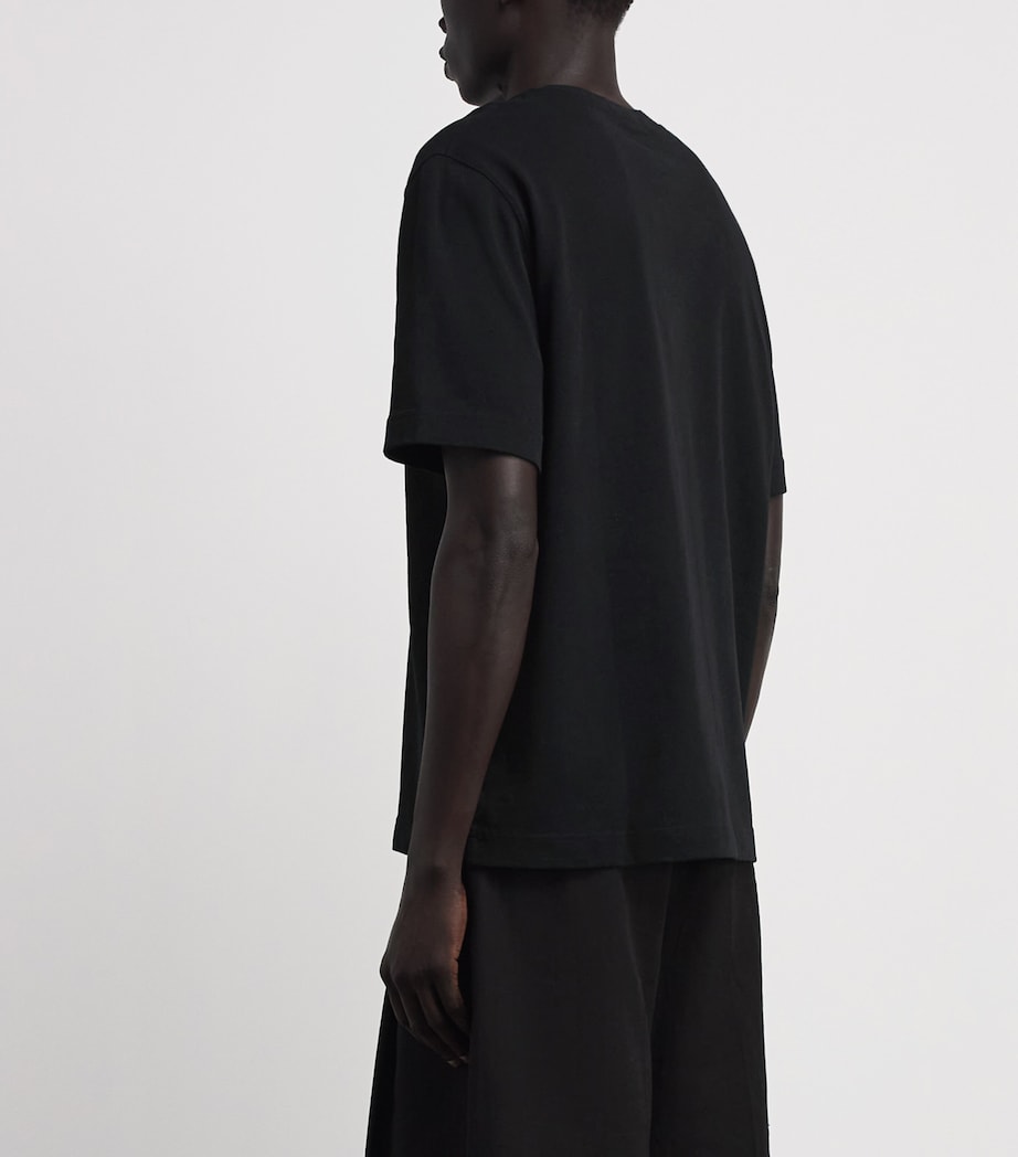Jacquemus Mens Grosgrain Logo T-shirt Black Image 5