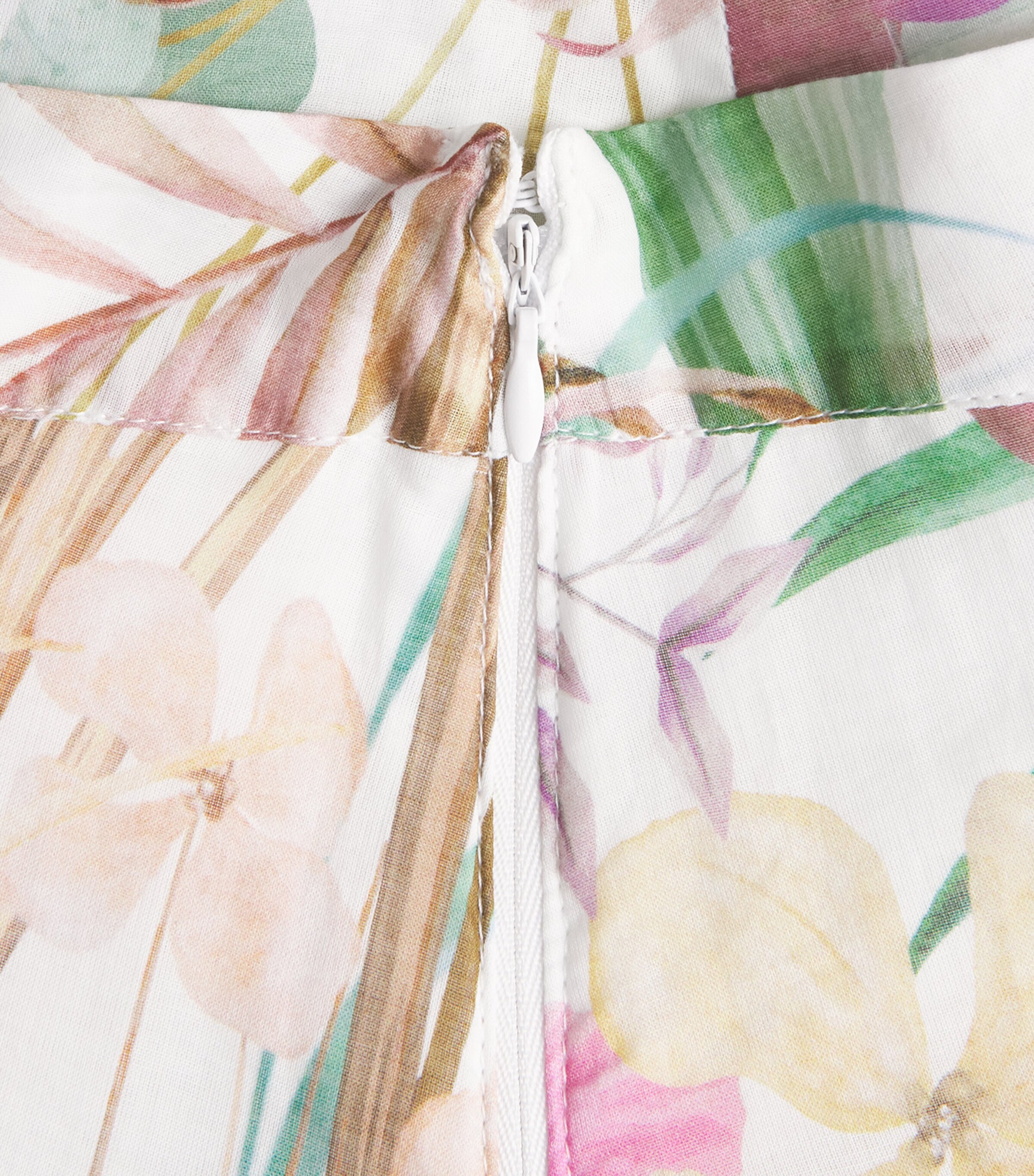 Cotton-Blend Mist Mini Skirt WHITE LAGOON Image 5