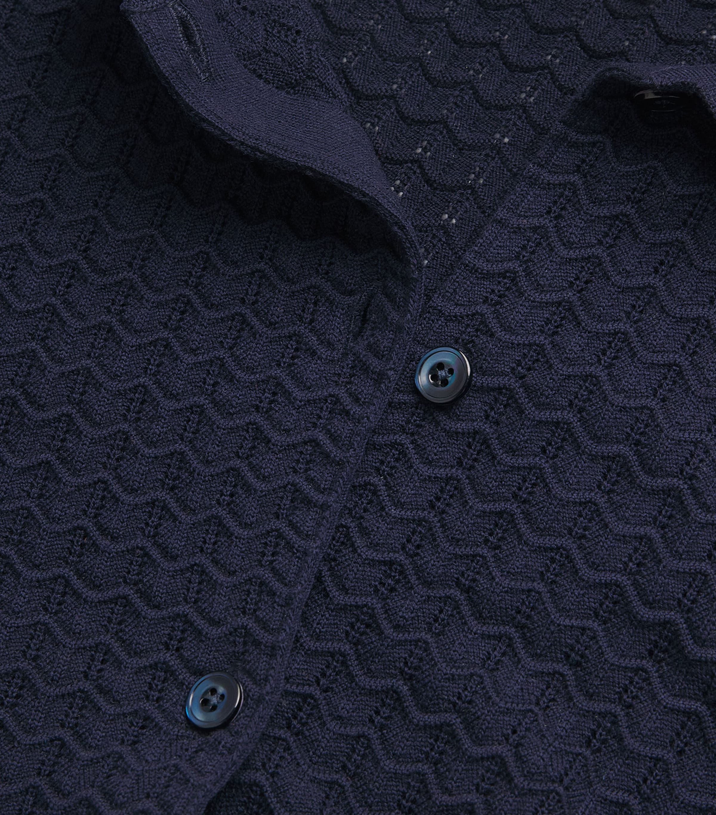 Eleventy Womens Wool Short-Sleeve Shirt Blu Image 6