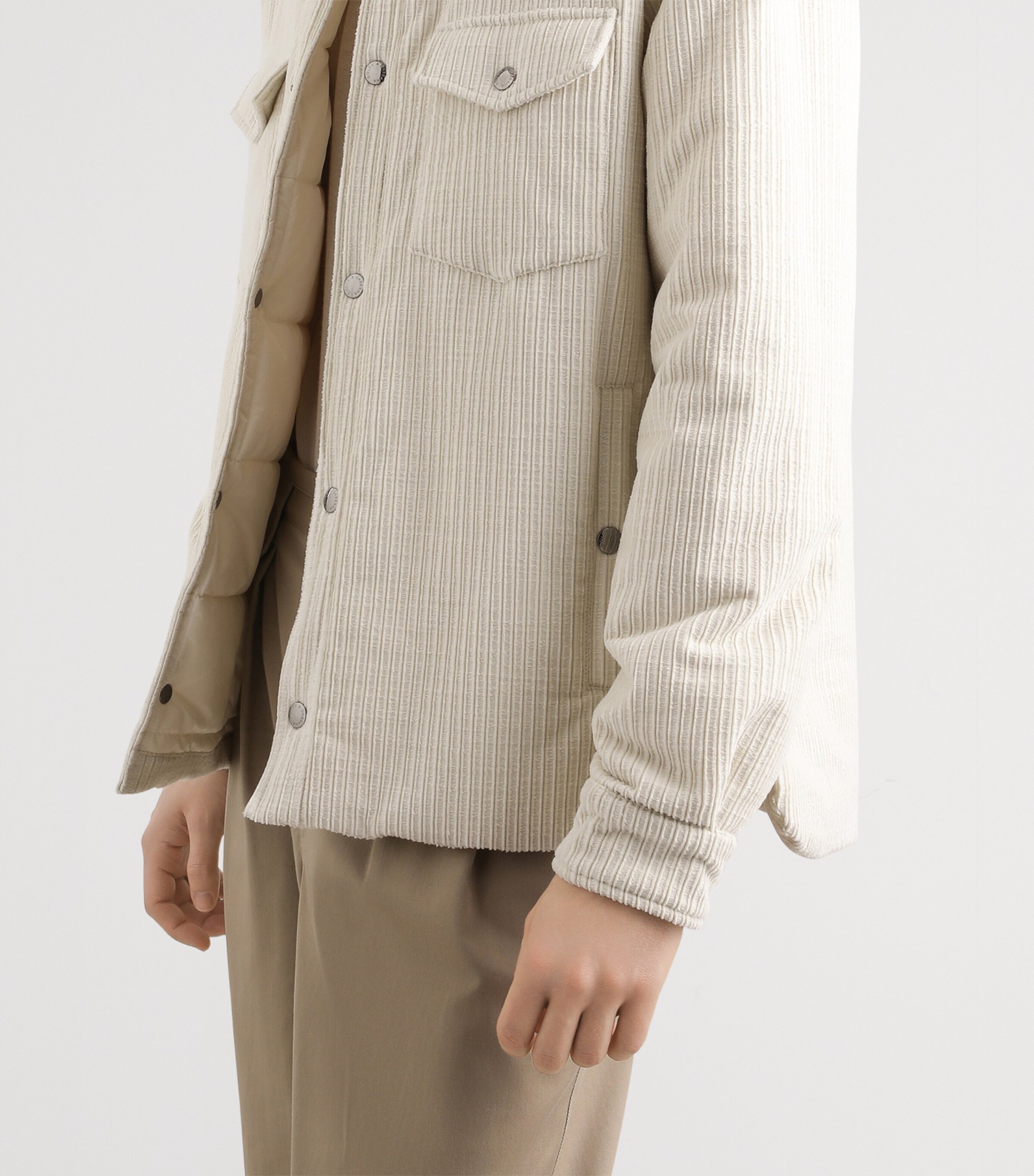 Dolce&Gabbana Mens Cotton Corduroy Shacket Natural W Image 7