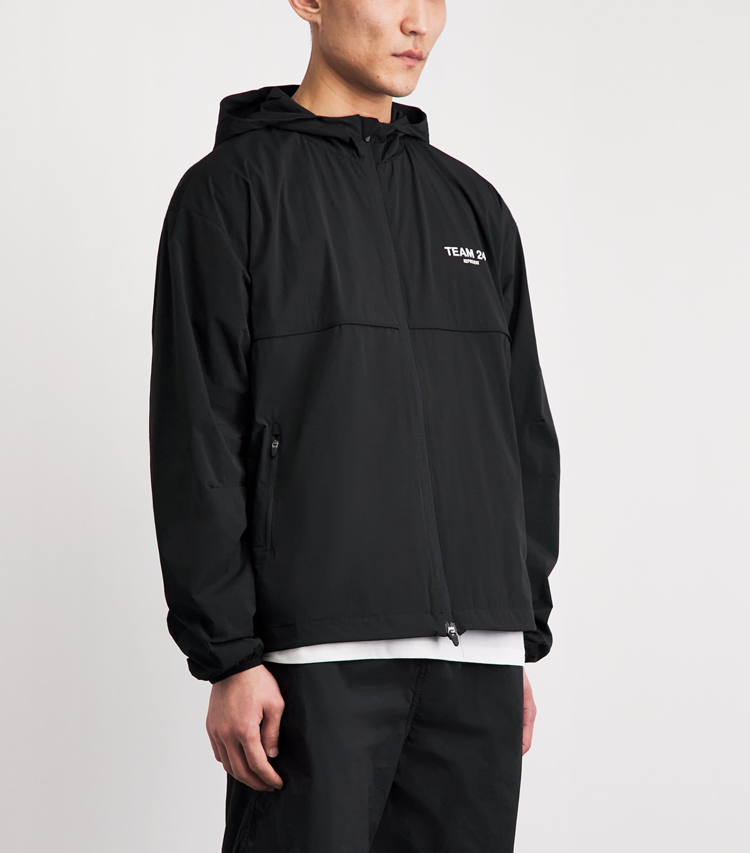 Represent 247 Mens Hooded Team 247 Track Jacket Jet Black Image 4