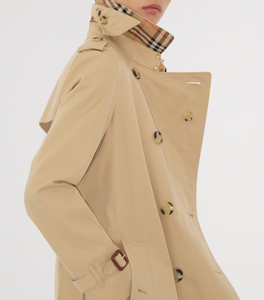 Gabardine Mid-Length Kensington Heritage Trench Coat HONEY Image 5