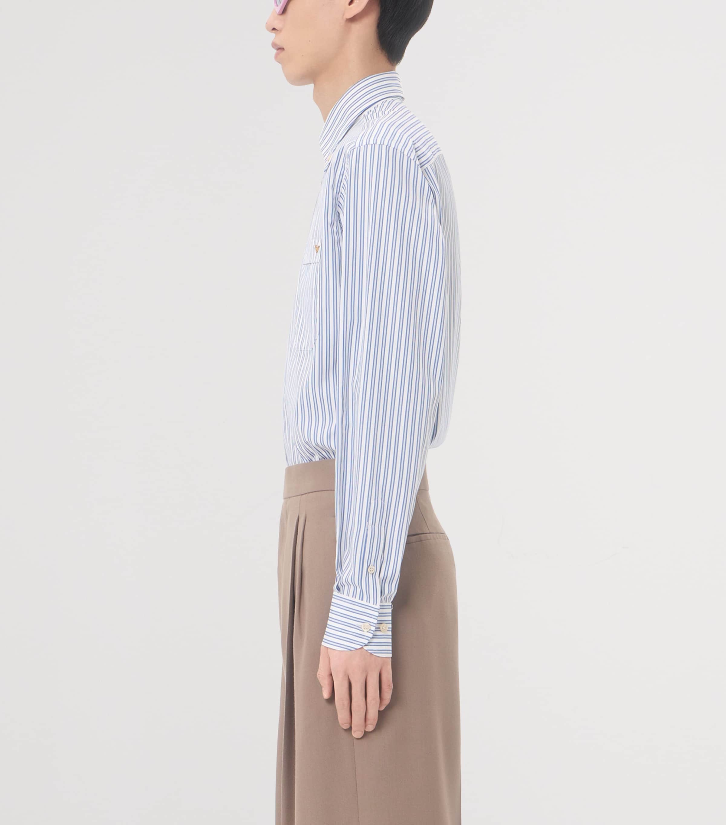 Valentino Mens Cotton Stripe Shirt Image 4