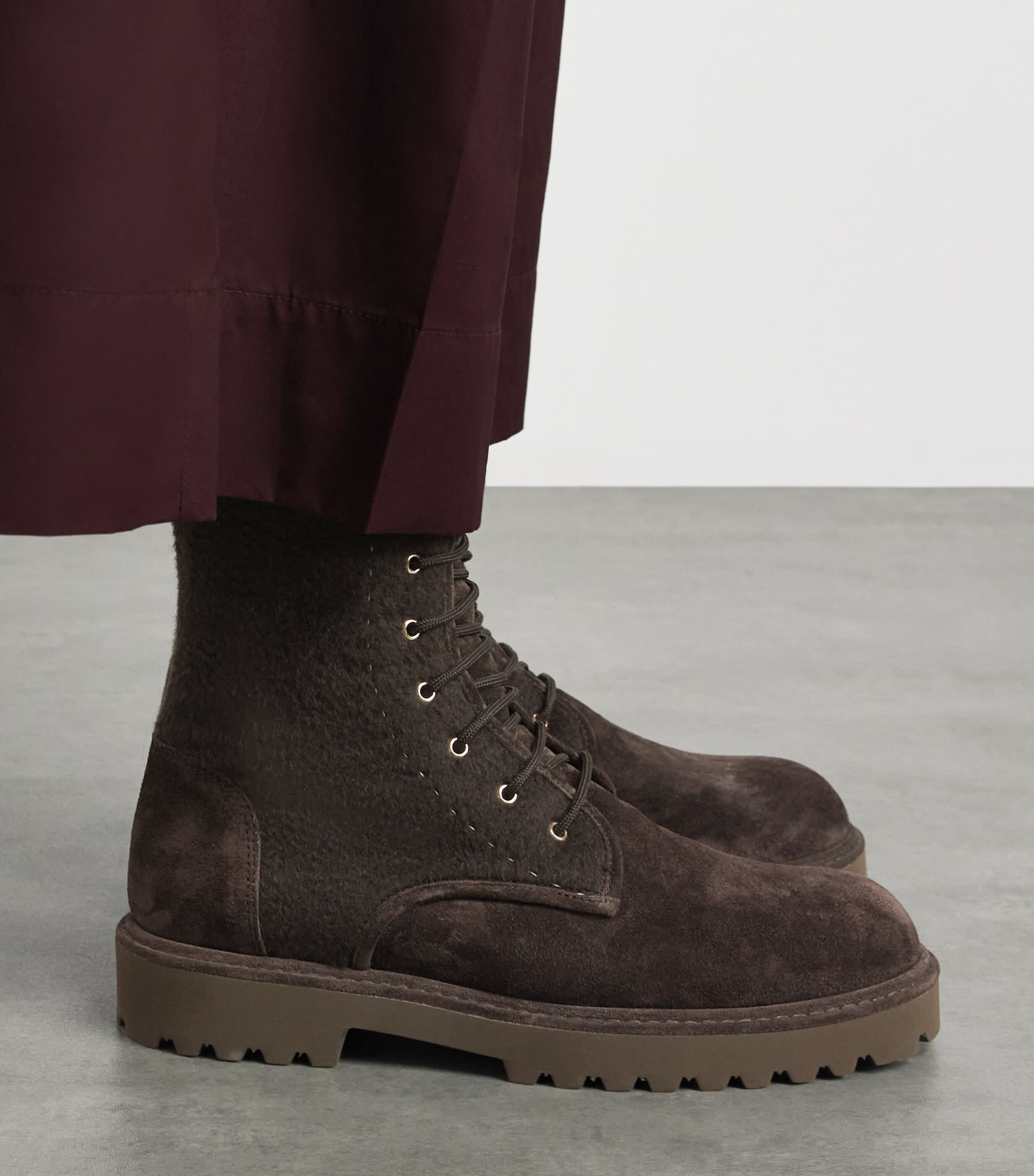 Max Mara Combat Boots Dark Bown Image 2