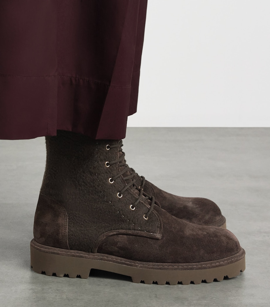 Max Mara Combat Boots Dark Bown Image 2