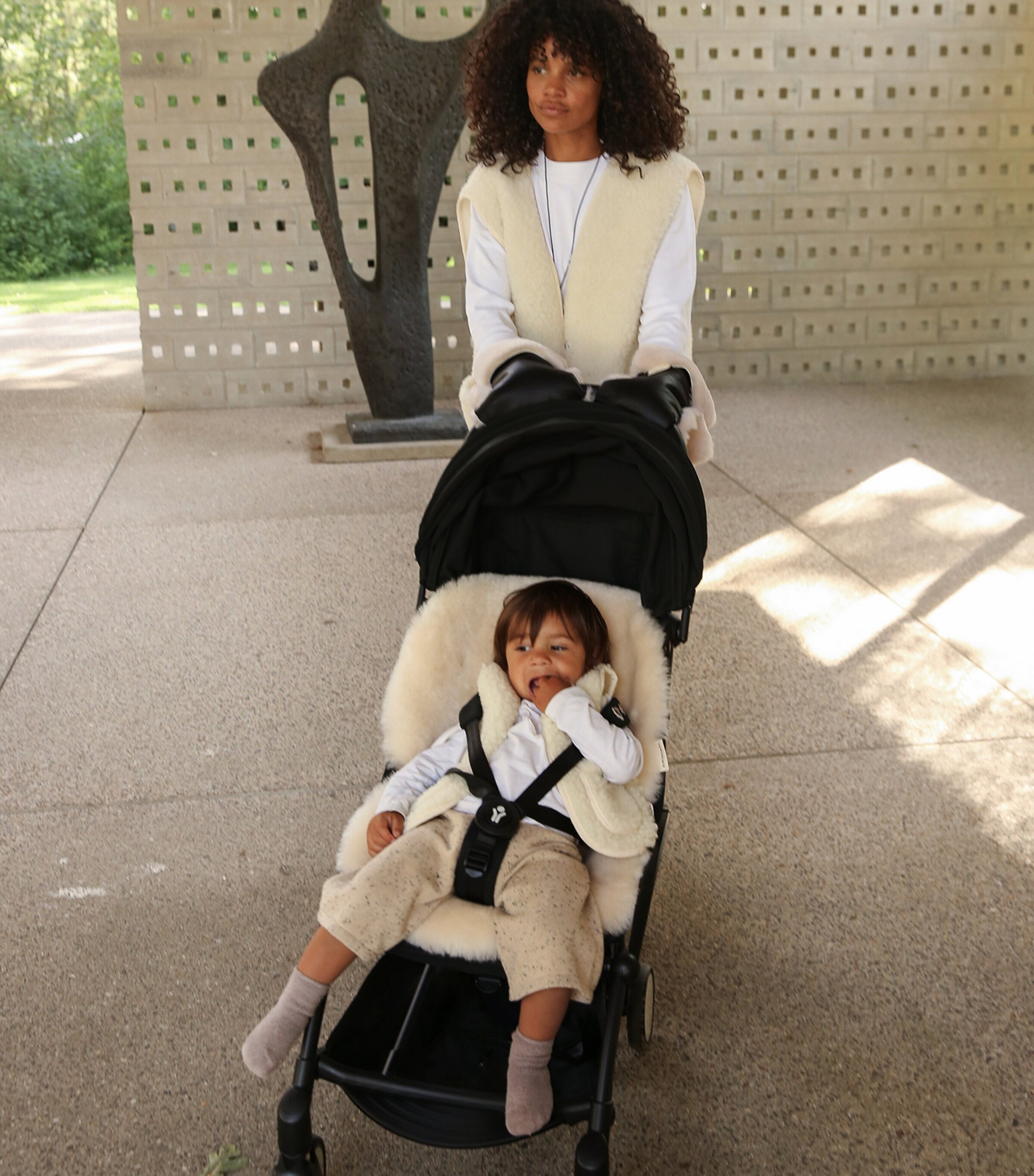 Binibamba Sheepskin Snuggler Milk Image 4
