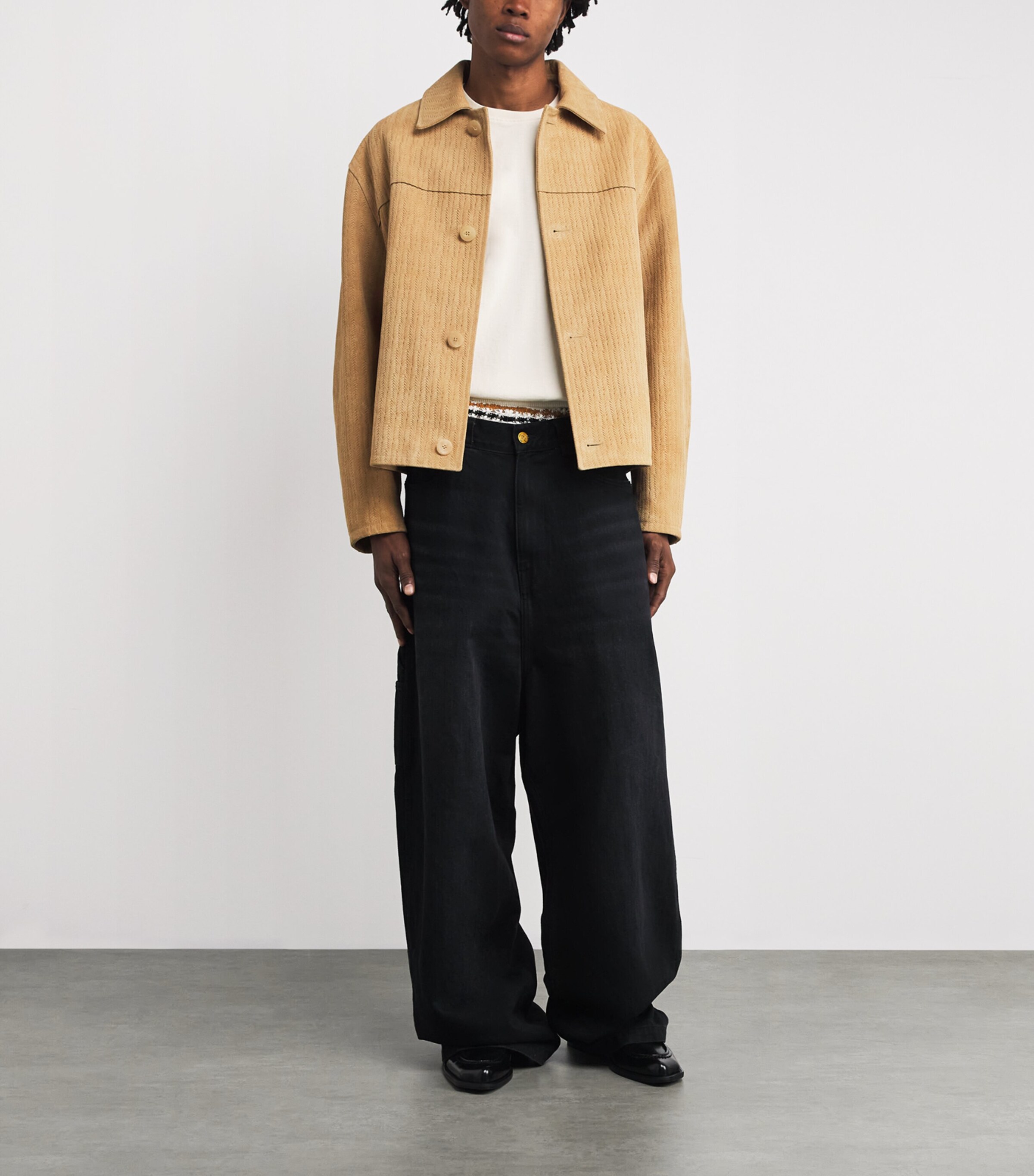 Cotton Rhude Chevron T-Shirt VINTAGE WHITE/ 0028 Image 2