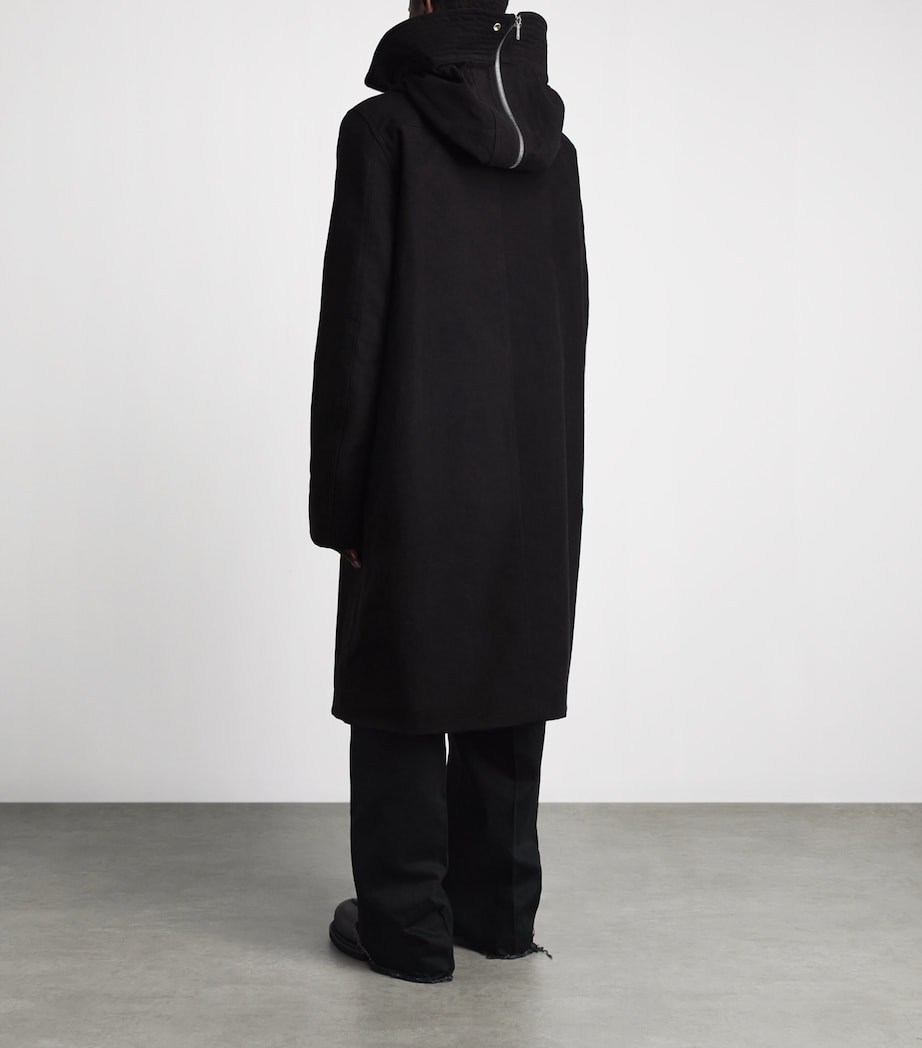 Rick Owens Mens Longline Padded Megaparka Coat Black Image 5