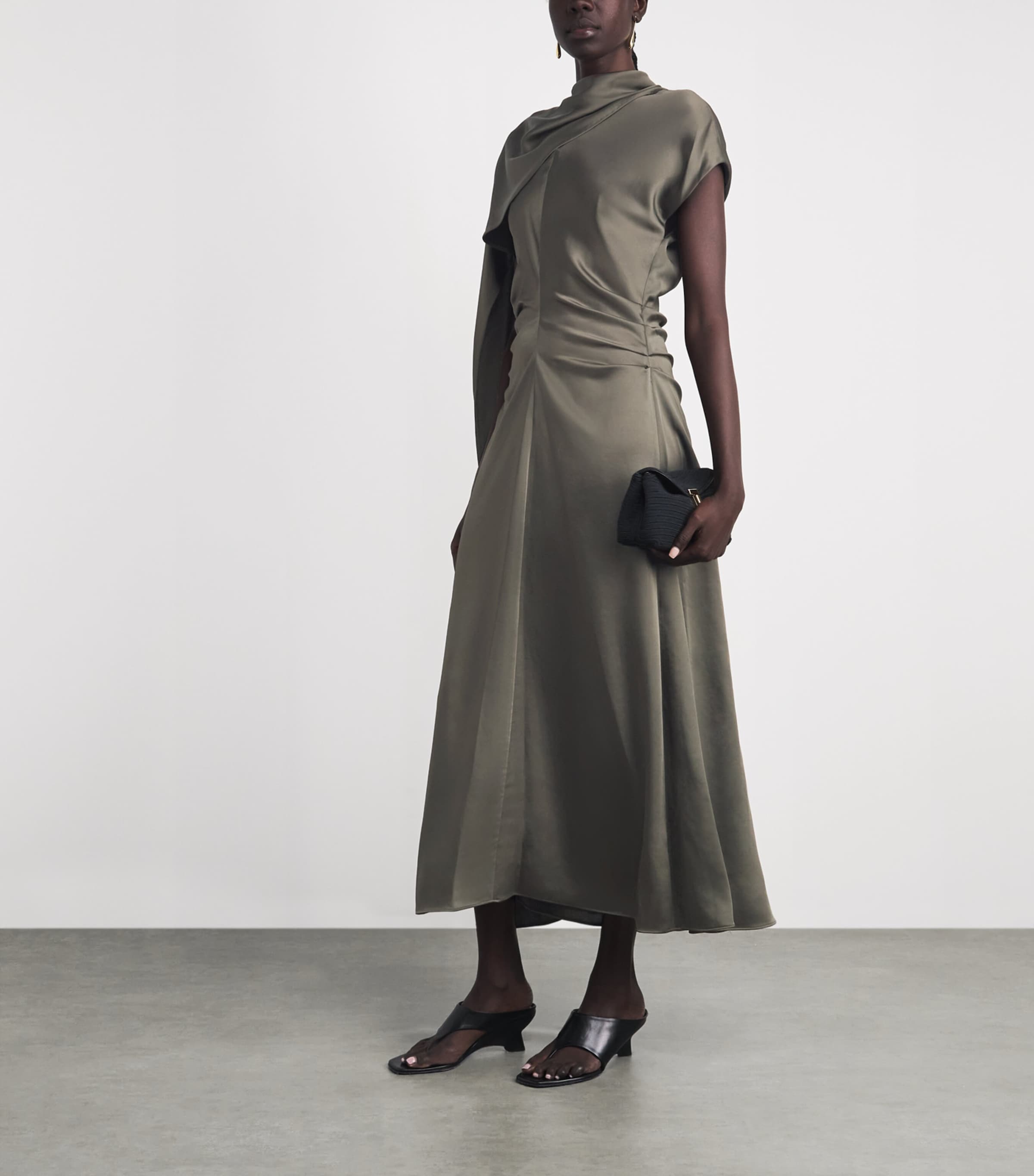 Simkhai Womens Jacka Cape Midi Dress Sea Turtle Image 2