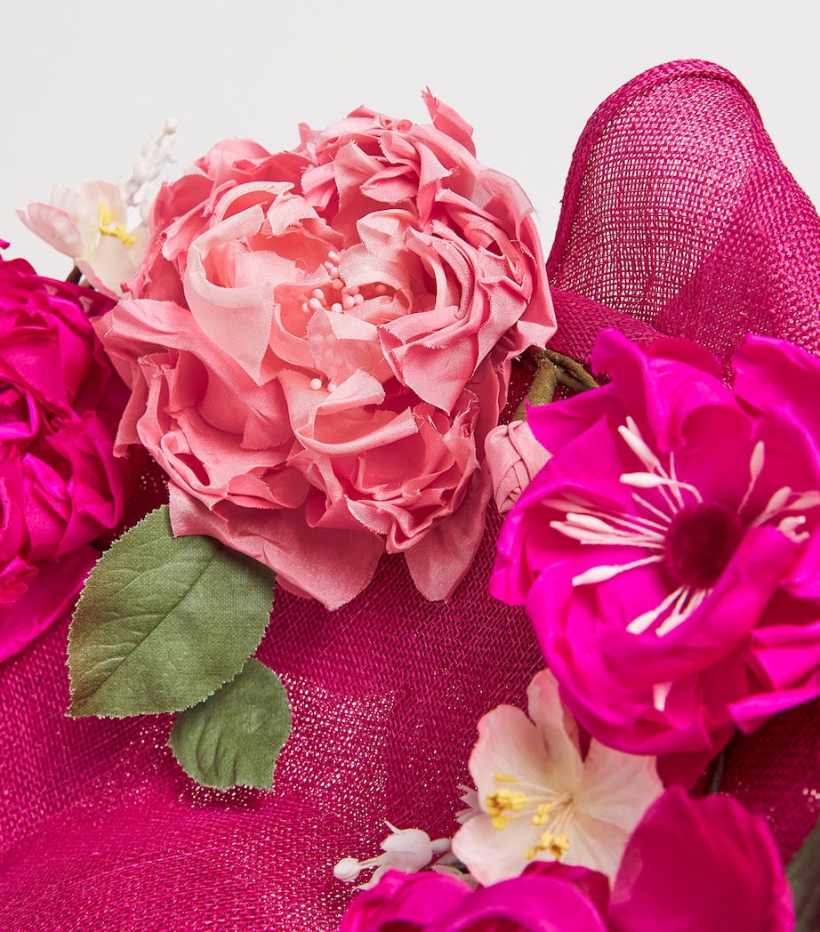 Floral-Detail Hat Fascinator PINK MIX Image 5