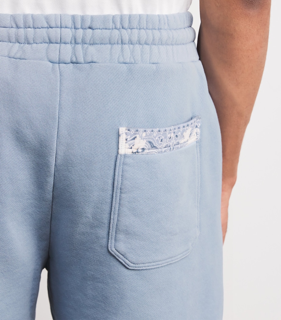 Cotton Bleach Bandana Sweatshorts ASHLEY BLUE Image 6