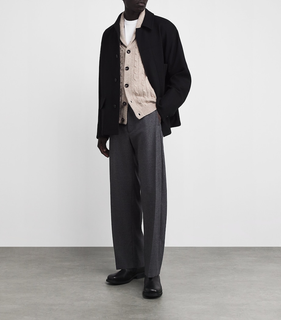 Cashmere Garrick Shawl-Collar Cardigan BBH BASILLICA BEIGE Image 2