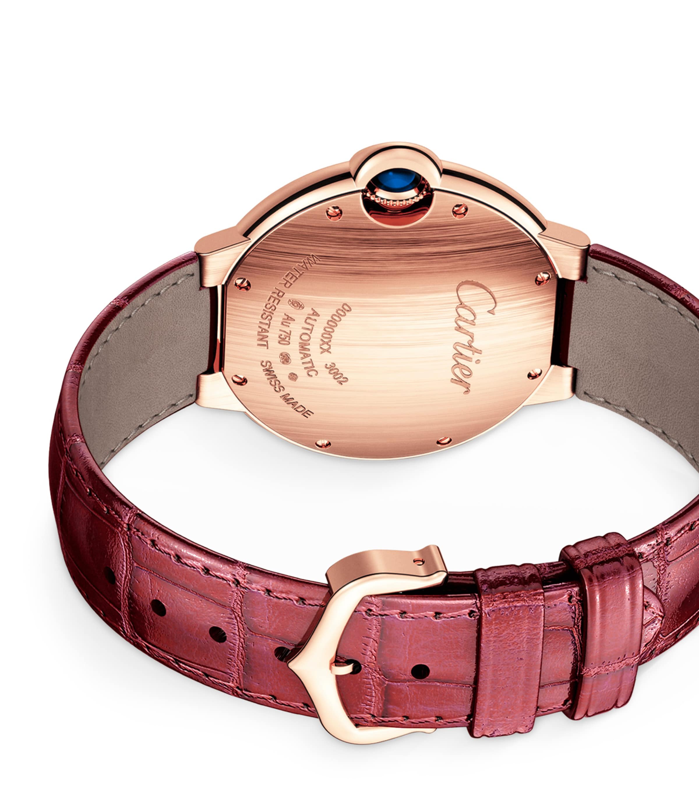 Cartier Rose Gold and Diamond Ballon Bleu de Cartier Watch 36mm Grey Image 4