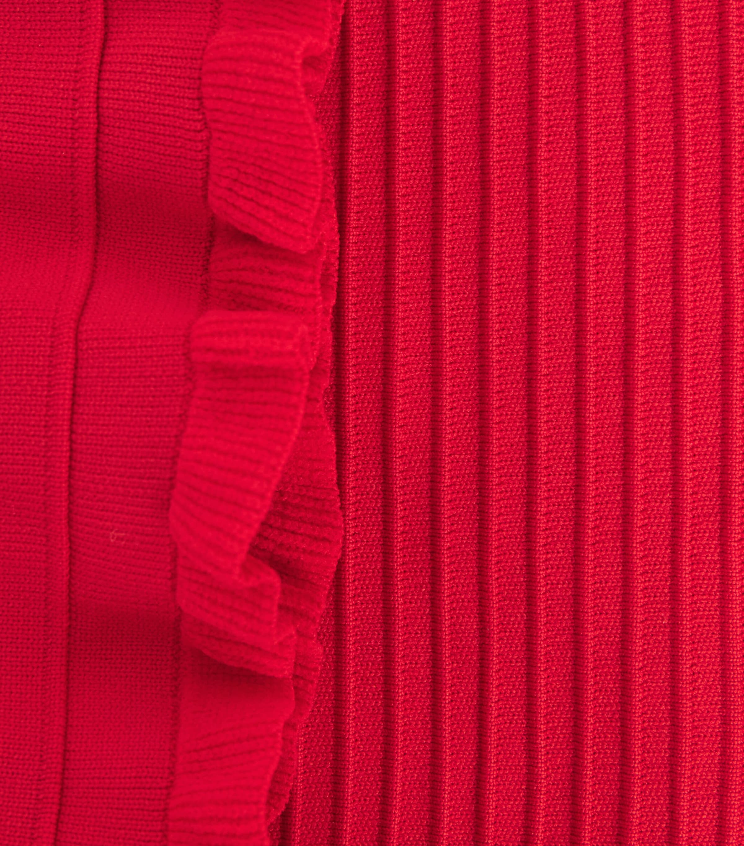 Maje Womens Ruffled Crop Top Red Image 6