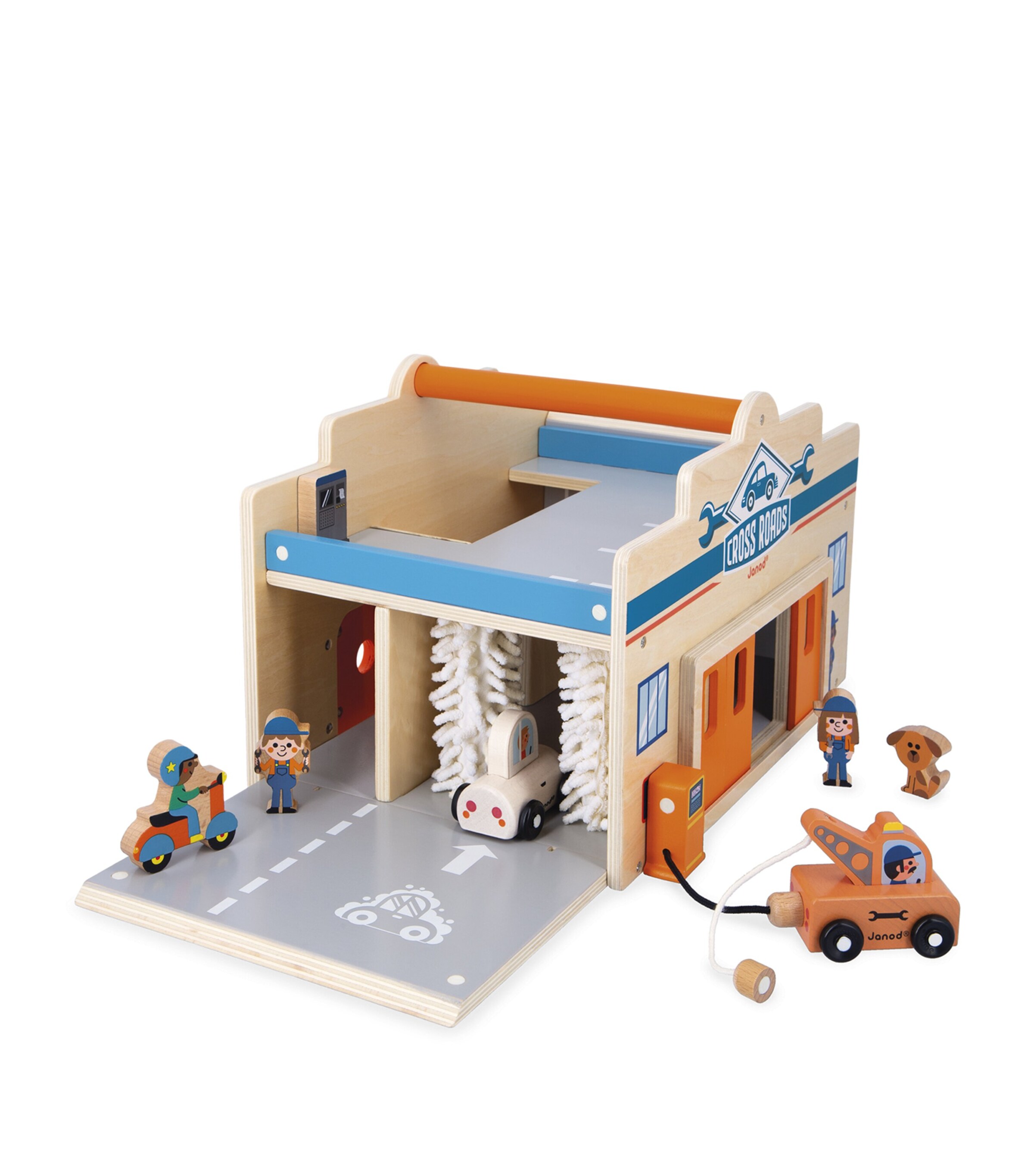 Janod Cross Roads Wooden Garage | Harrods US