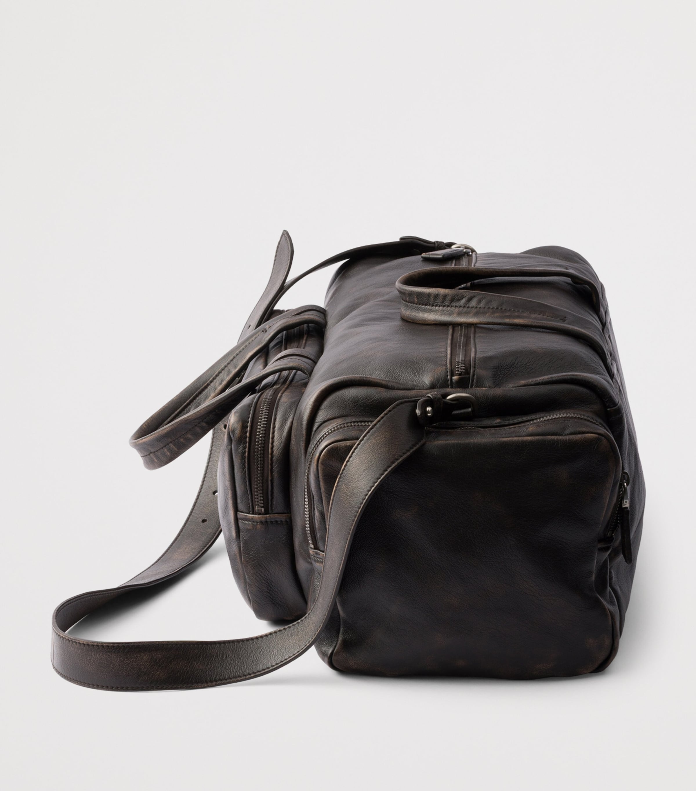Prada Nappa Lambskin Duffle Bag Brown Image 6